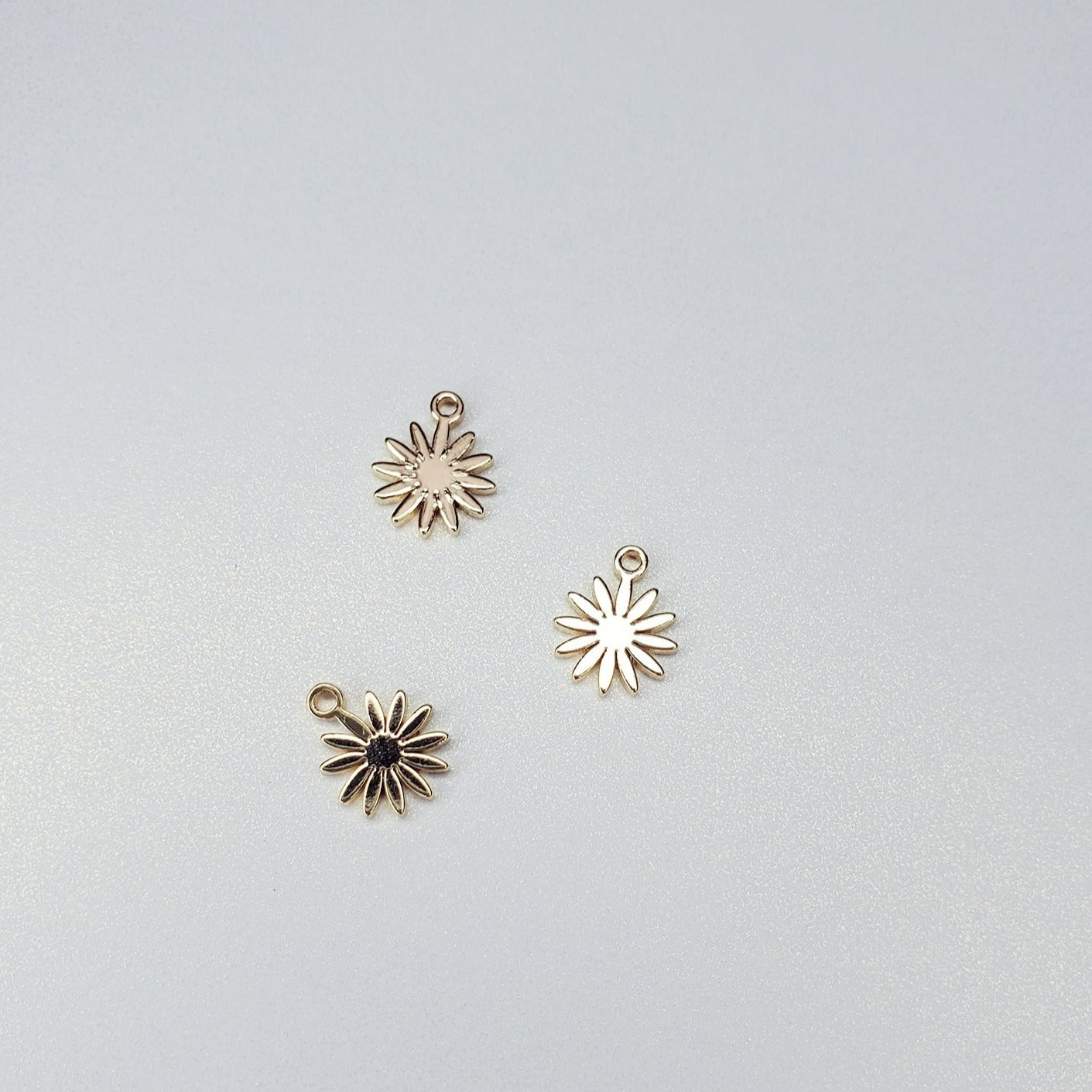 14K Real Gold Plated Dainty Daisy Flower Charm