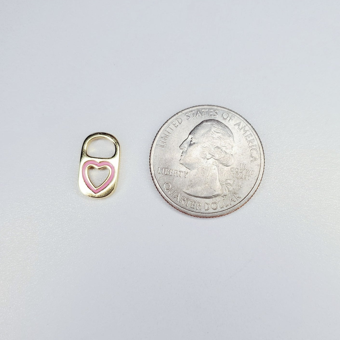 14K Gold Filled Heart Cut-Out Soda Tab Charm