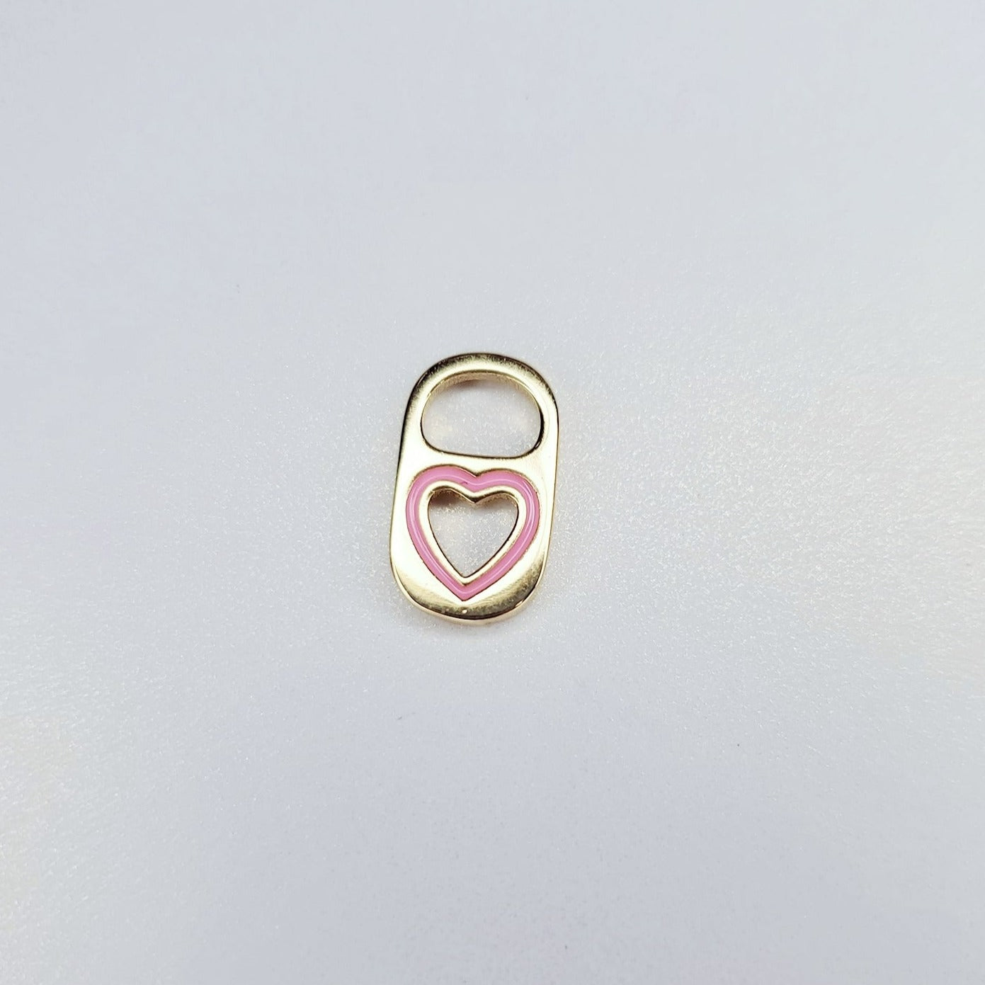 14K Gold Filled Heart Cut-Out Soda Tab Charm
