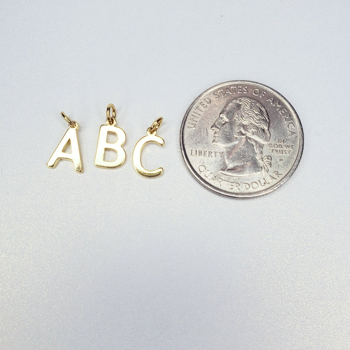 18K Real Gold Plated Capital Letter Initial Charm