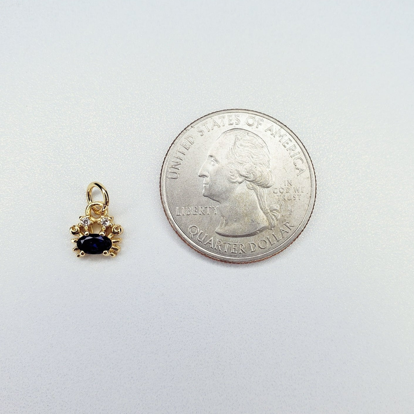 14K Gold Filled Dainty Ocean Animal Cubic Zirconia Charm