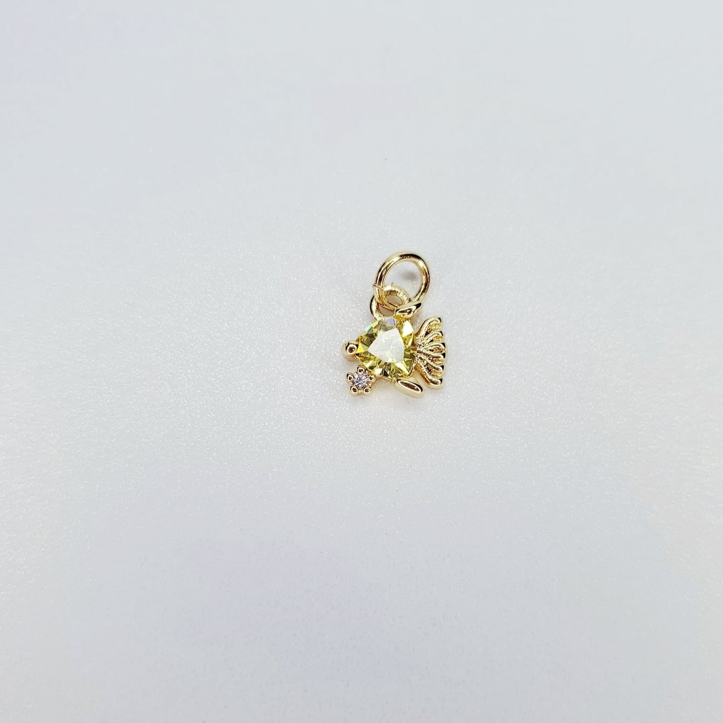 14K Gold Filled Dainty Ocean Animal Cubic Zirconia Charm