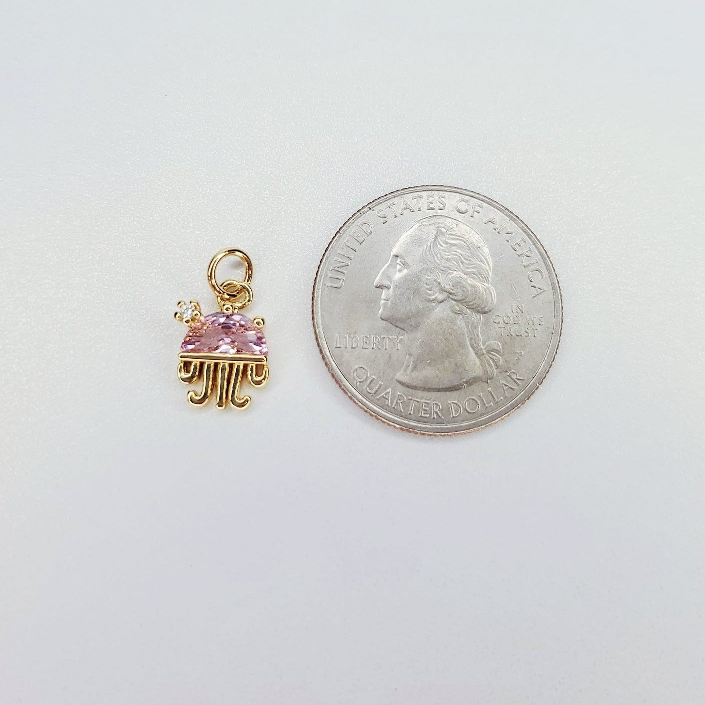 14K Gold Filled Dainty Ocean Animal Cubic Zirconia Charm