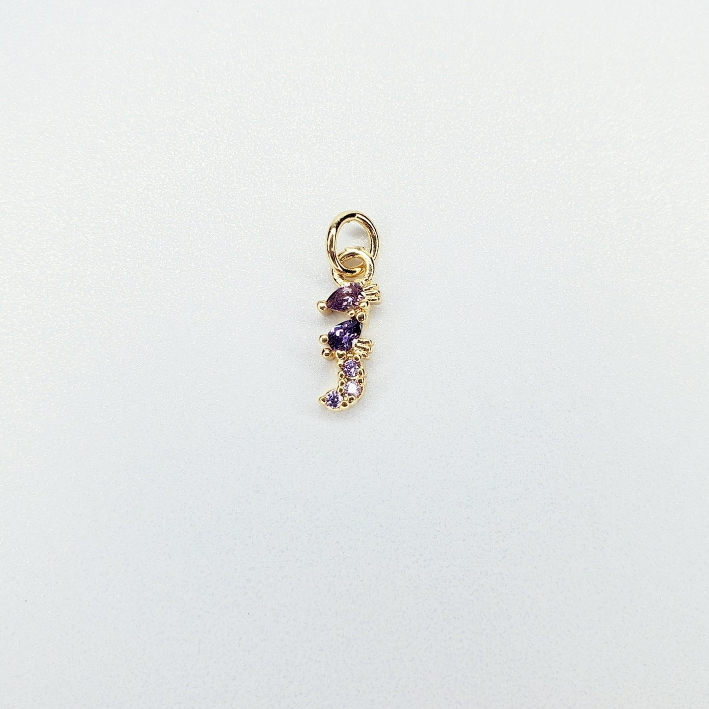 14K Gold Filled Dainty Ocean Animal Cubic Zirconia Charm