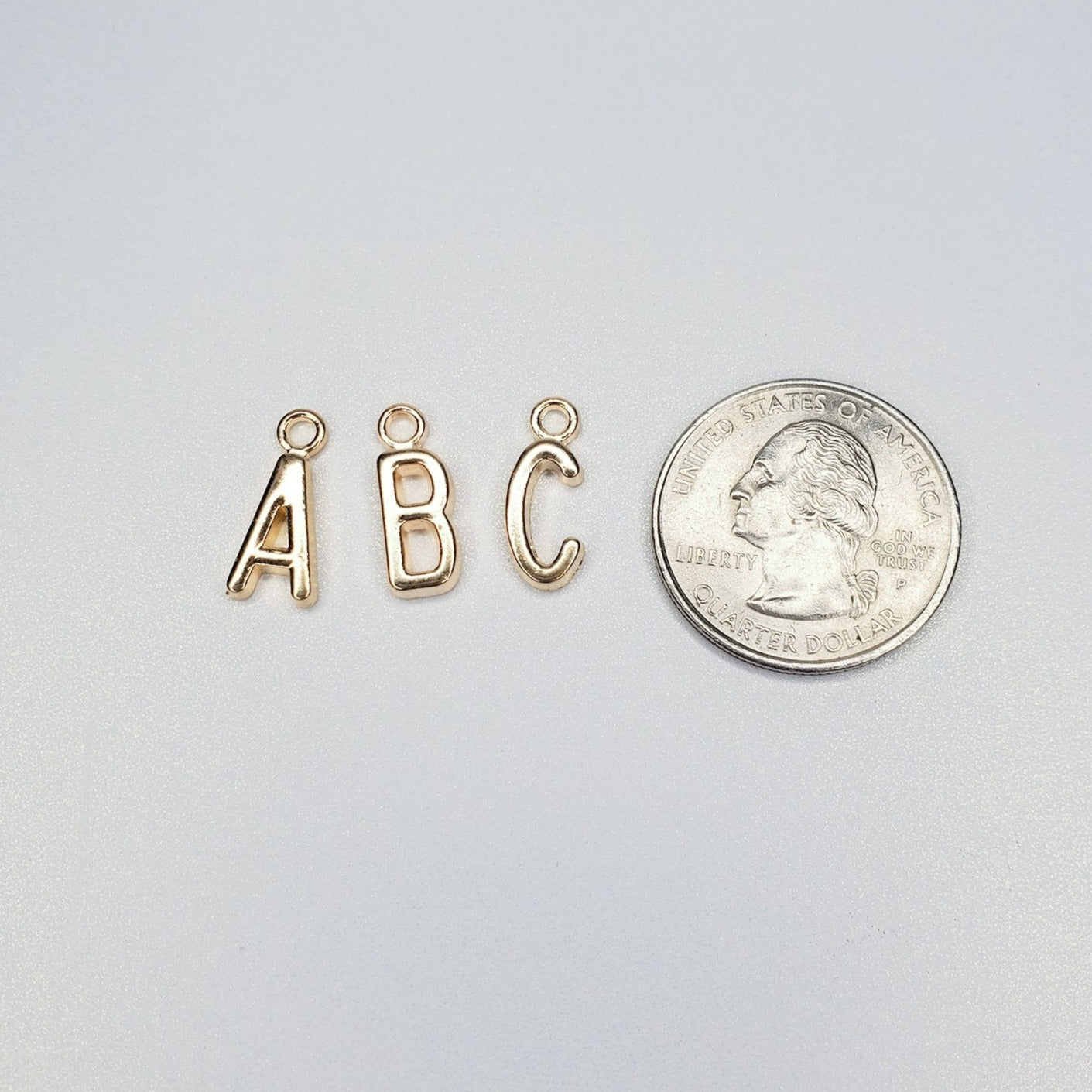 Thin Capital Letter Initial Charm