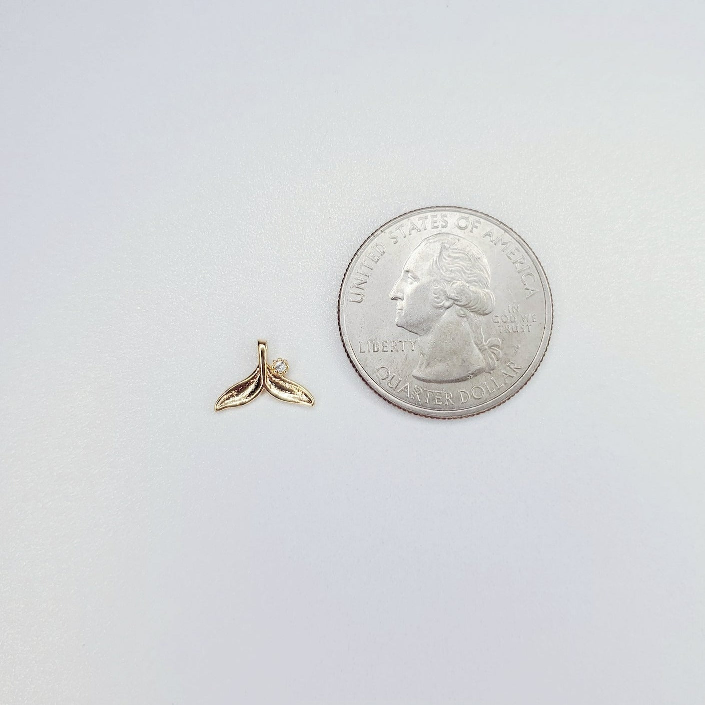 Gold Plated Dainty Cubic Zirconia Sea Charms