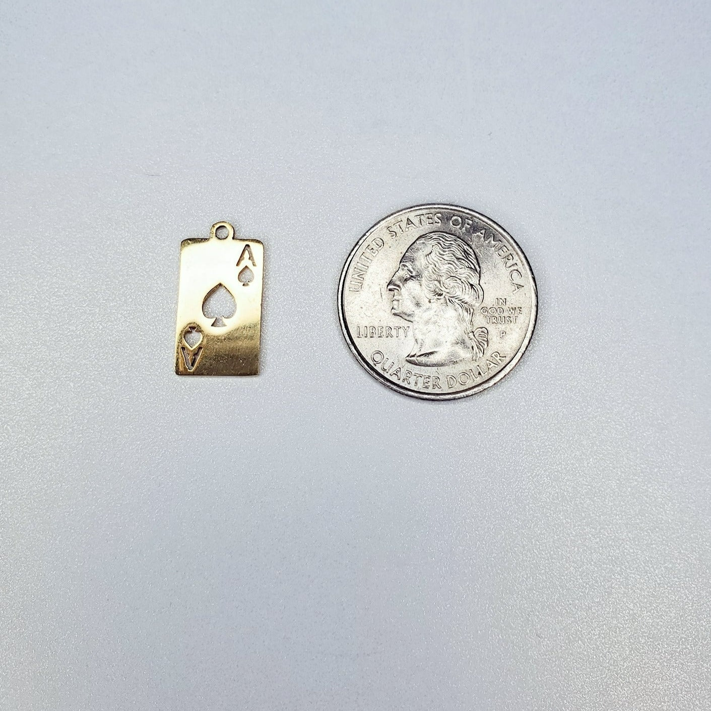 Stainless Steel Poker Card Charm