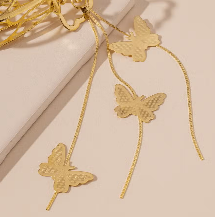 Flutter By Butterfly Dripping Hair Claw in Gold