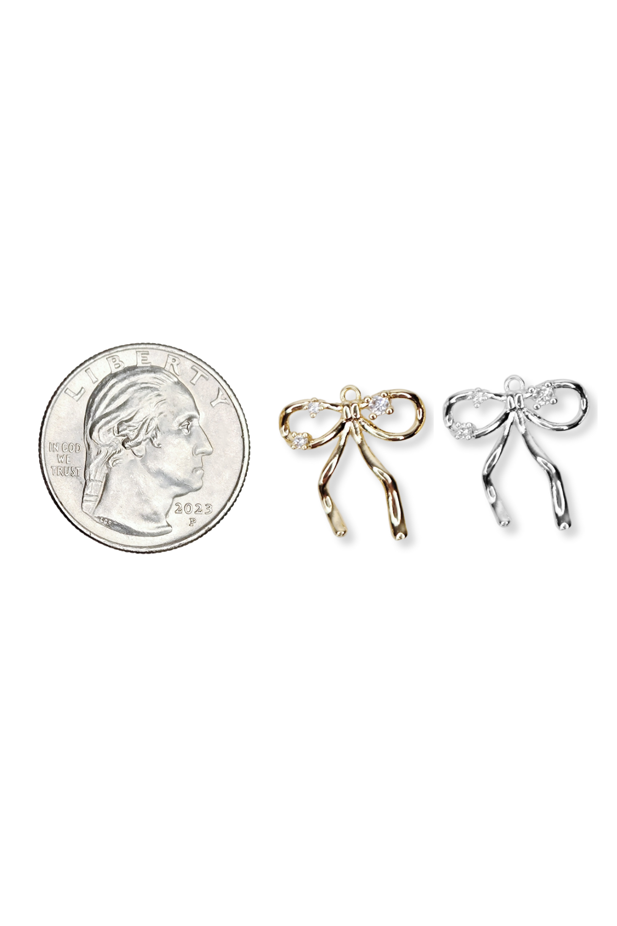 Celestial Cubic Zirconia Bow Charm