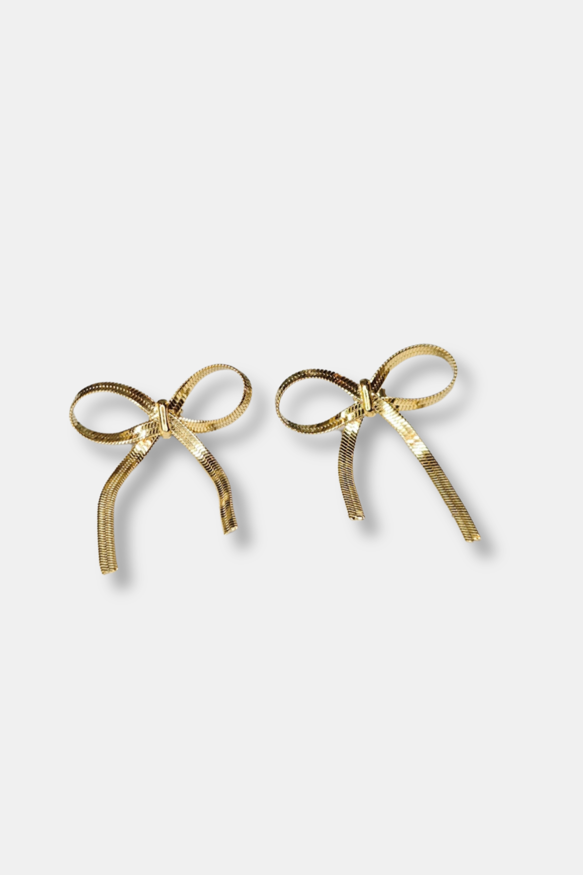 Classy Bowknot Real Gold Plated Stainless Steel Earrings- Gold & Silver Available!
