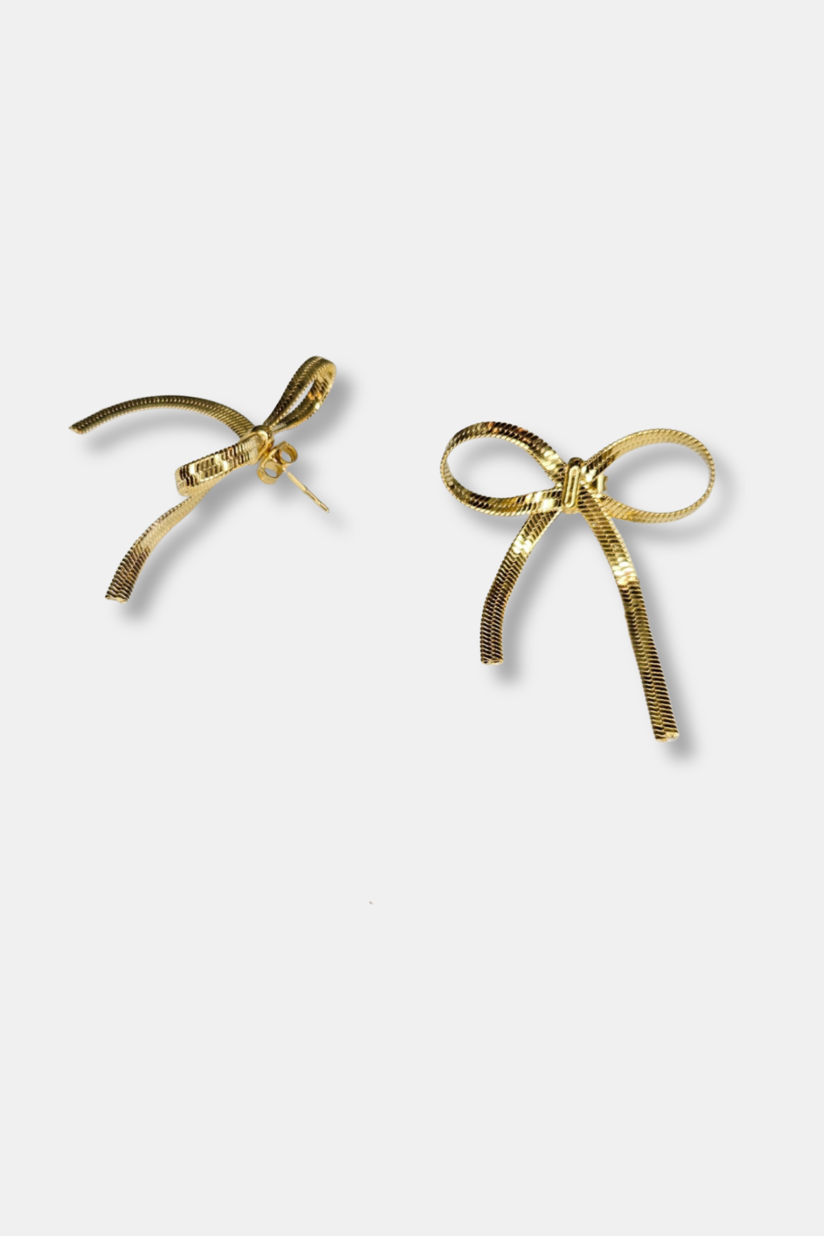 Classy Bowknot Real Gold Plated Stainless Steel Earrings- Gold & Silver Available!