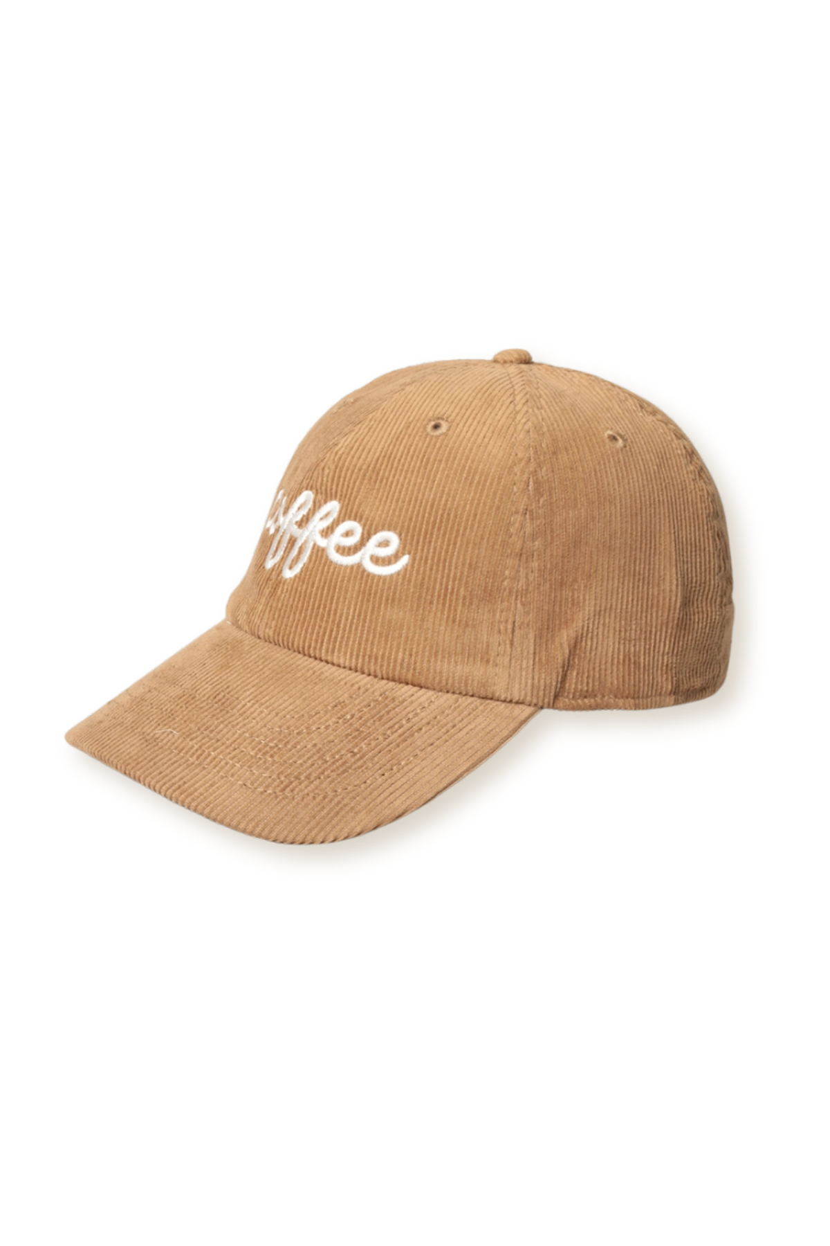 "Coffee" Corduroy Embroidered Adjustable Baseball Cap