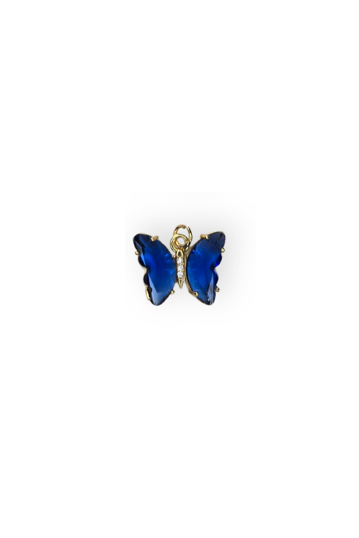 Cubic Zirconia Micro Pave Butterfly Charm