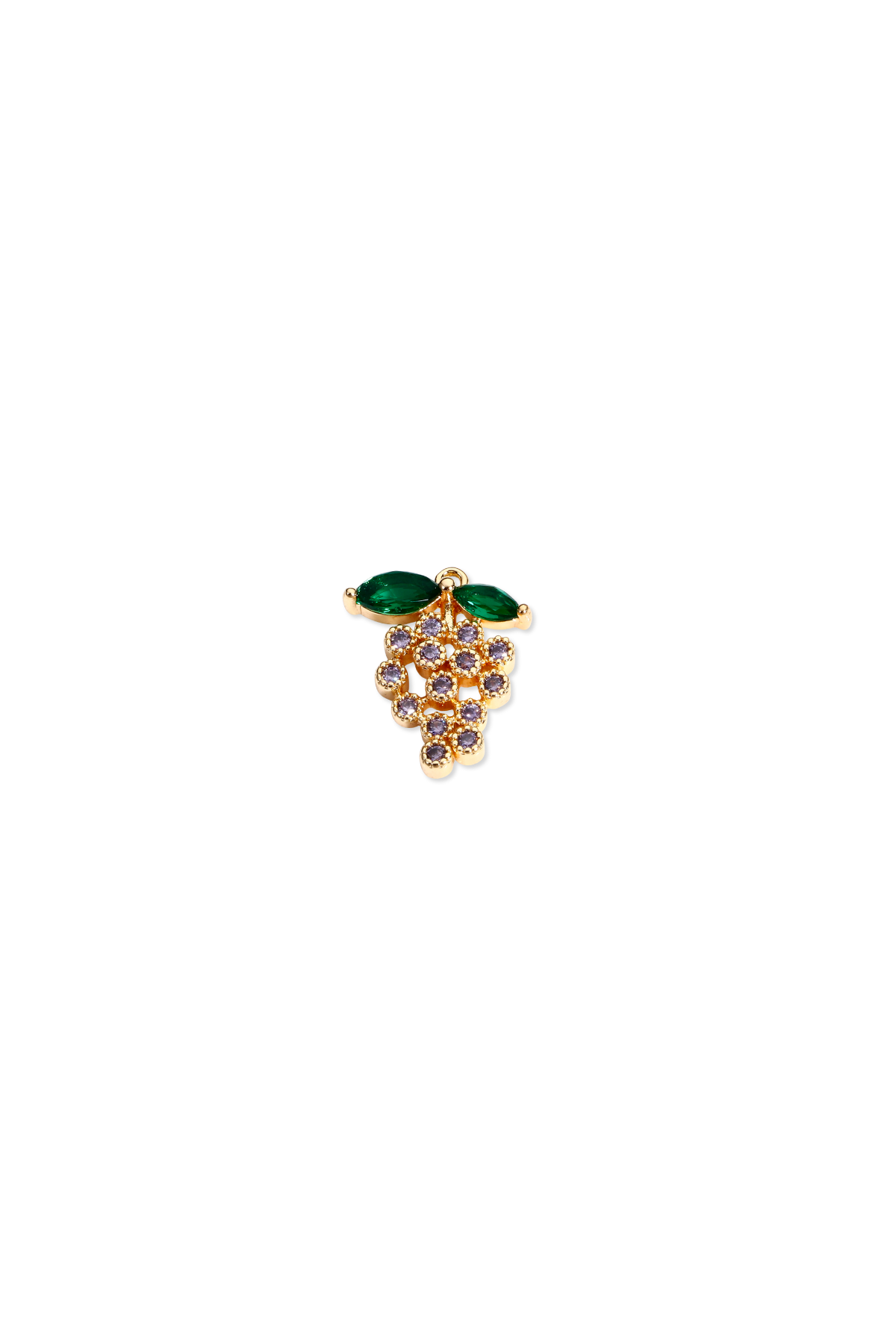 Grape Cubic Zirconia Charm