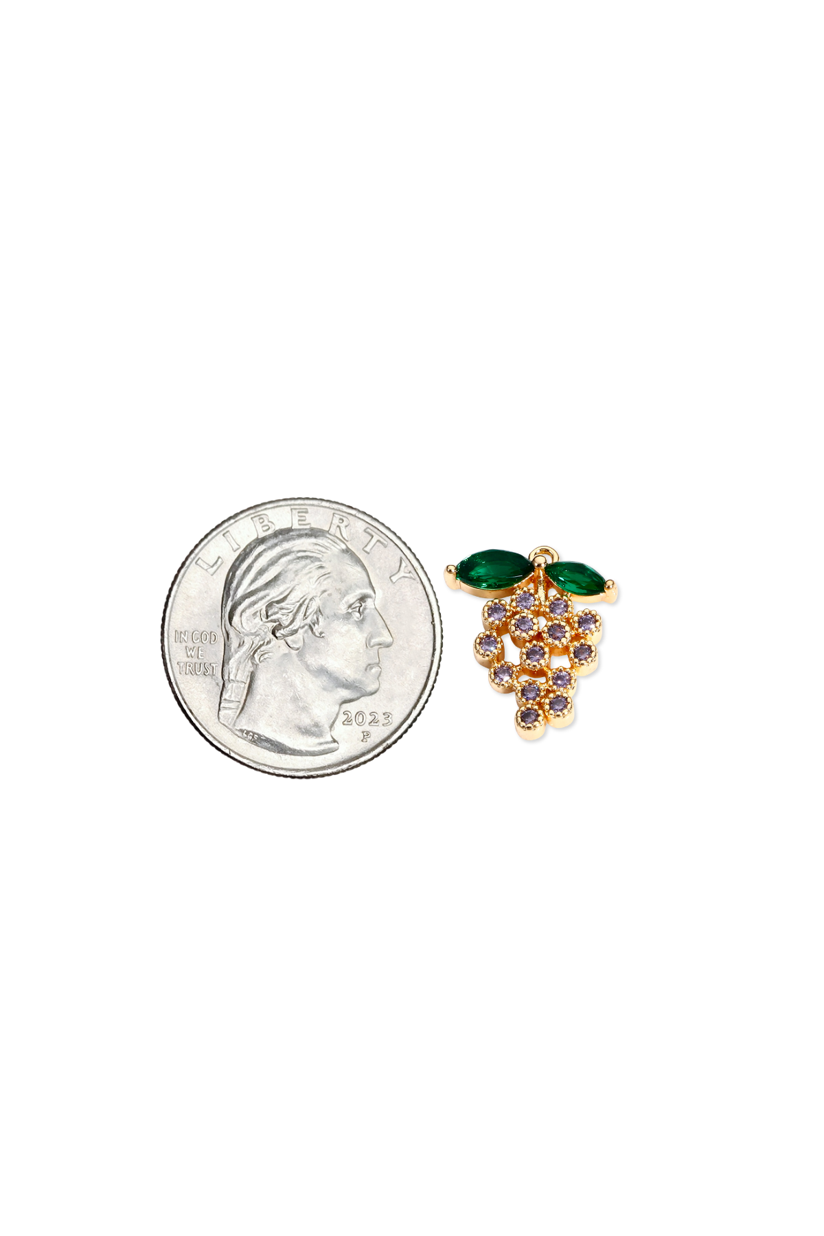 Grape Cubic Zirconia Charm