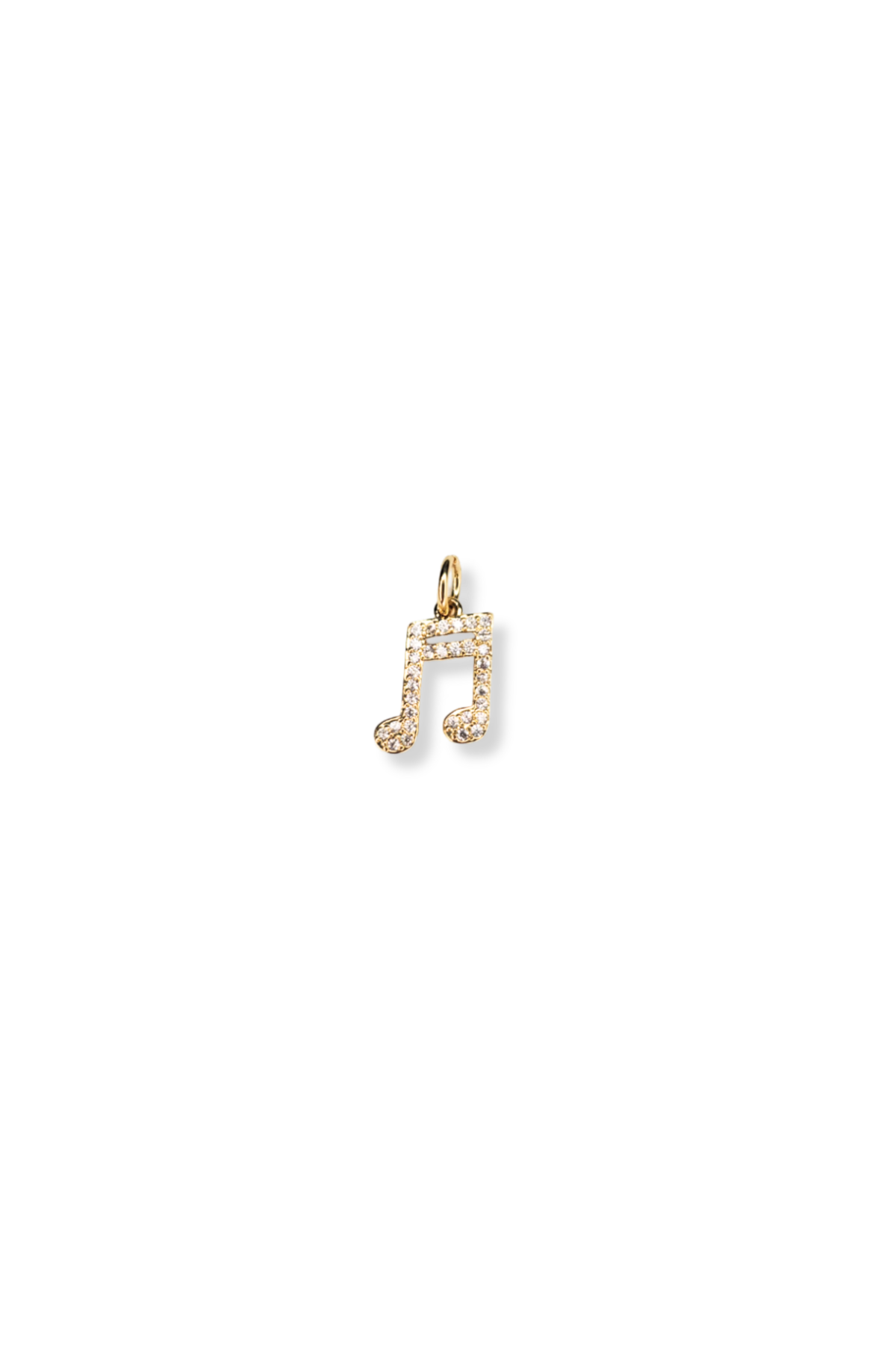 Cubic Zirconia Music Note Charm