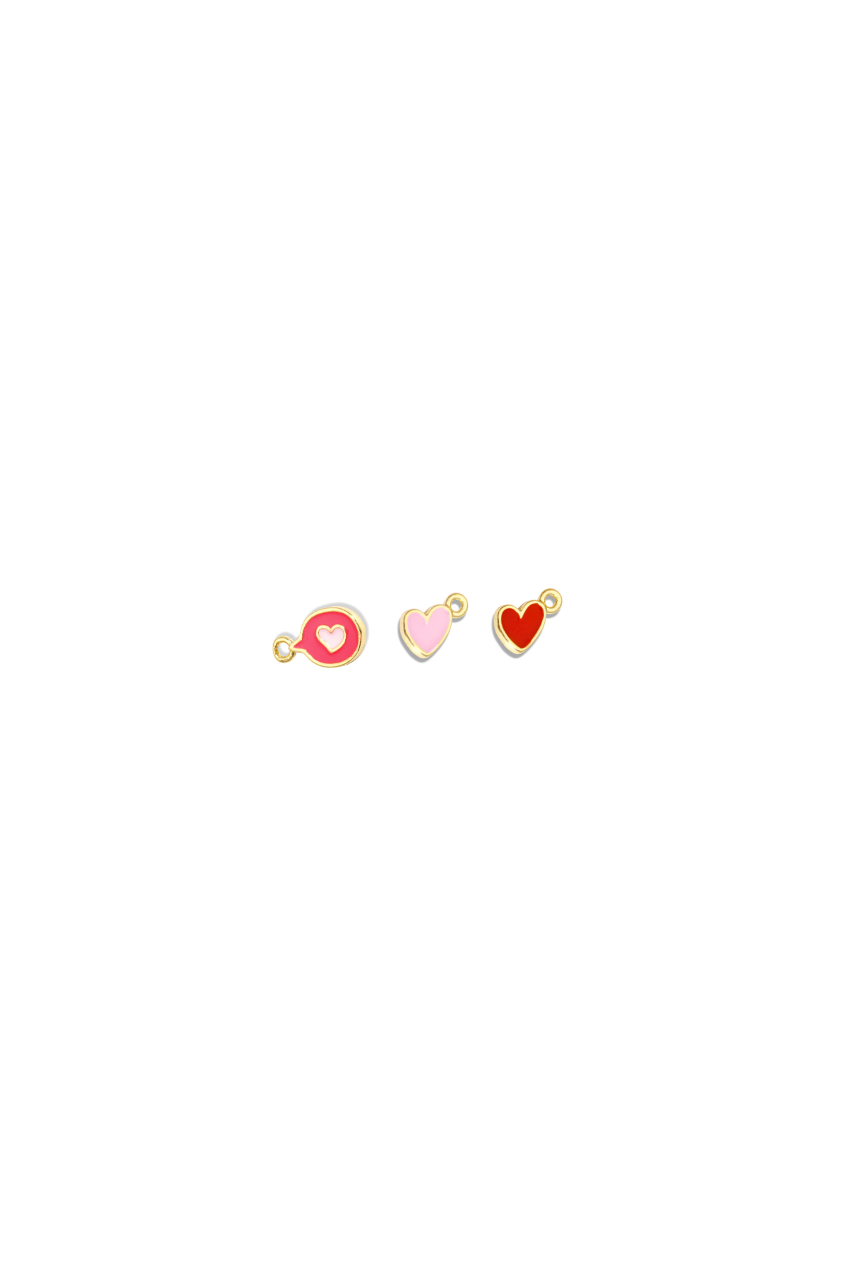 Dainty Enamel Heart Charms