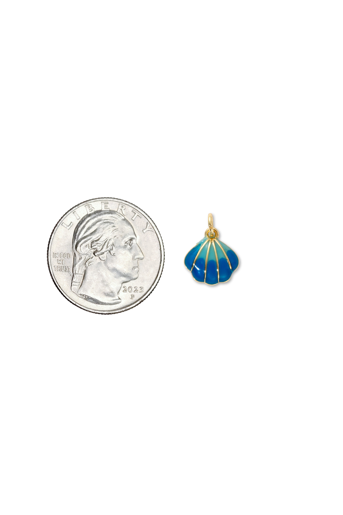 Dainty Enamel Ombre Shell Charm