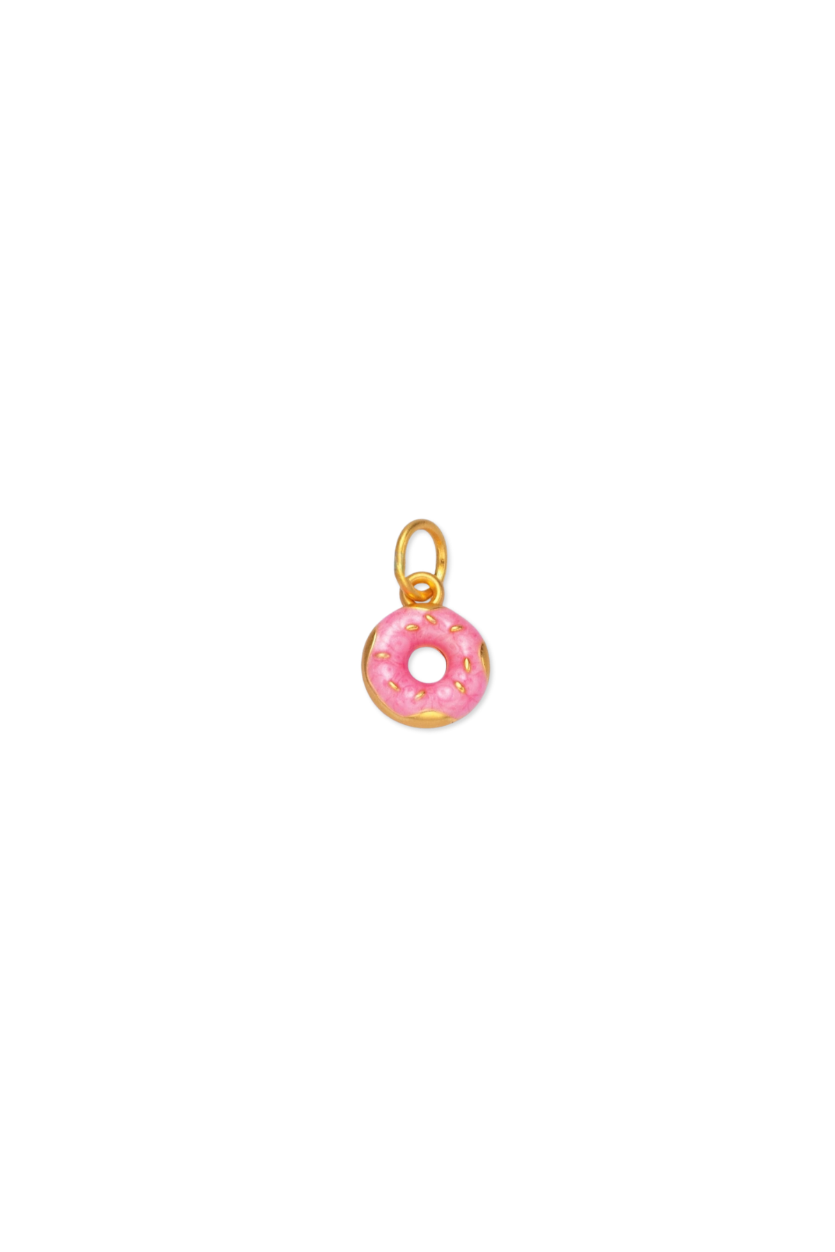 Gold Filled Matte Donut Charm