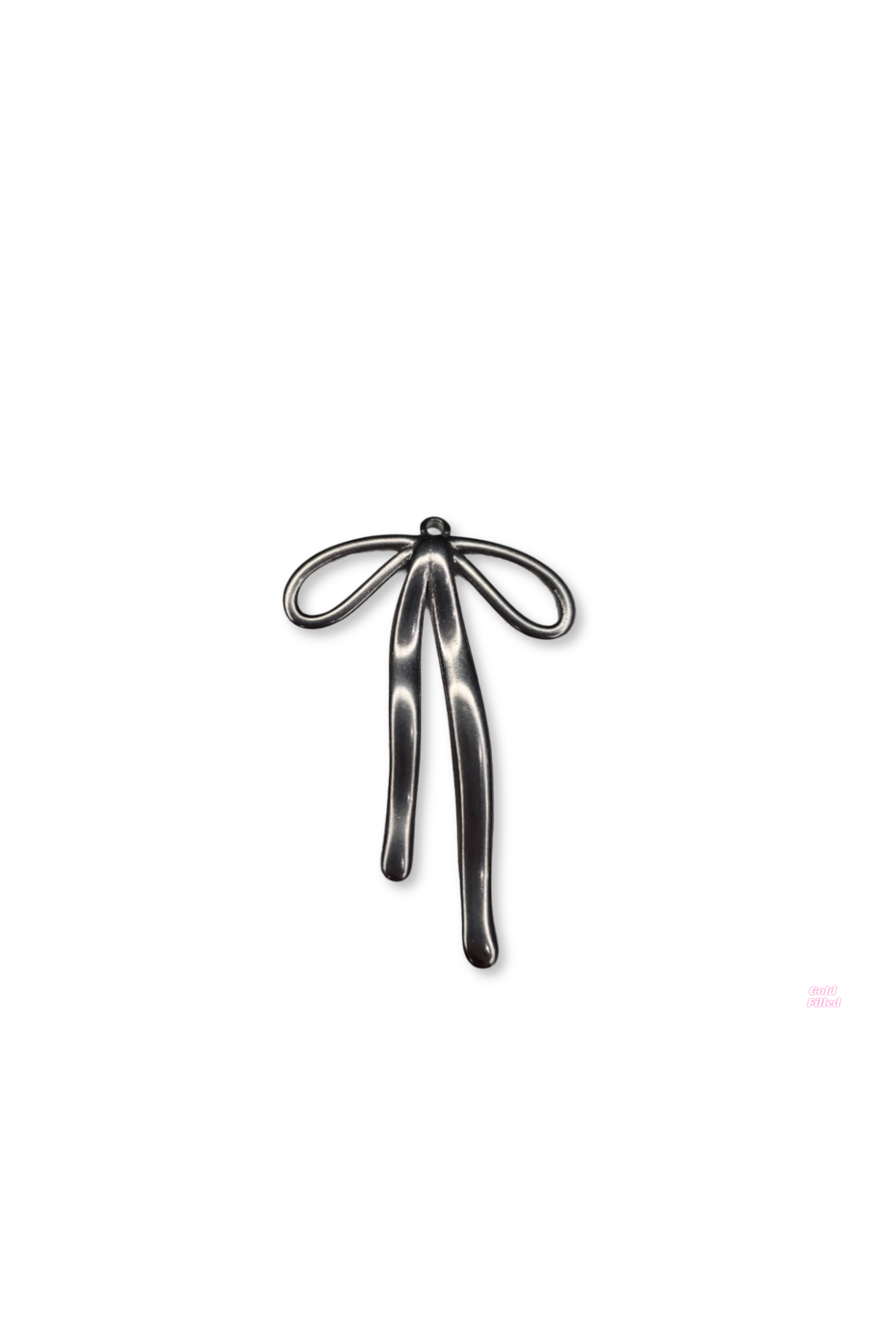 Large Stainless Steel Bowknot Pendant