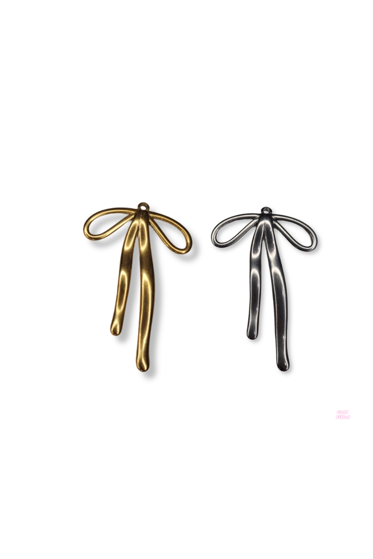 Large Stainless Steel Bowknot Pendant