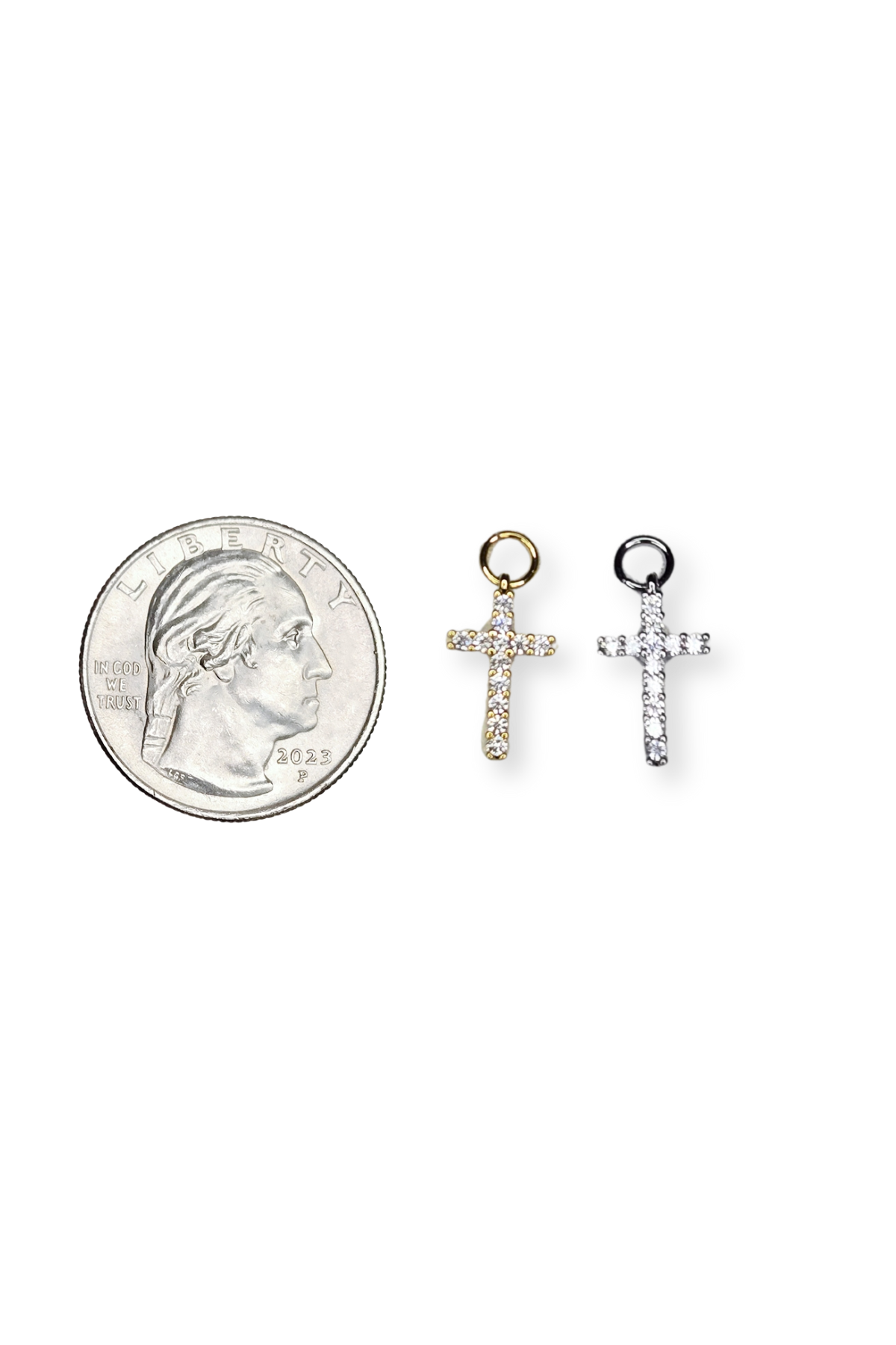 Medium Cubic Zirconia Cross Charm