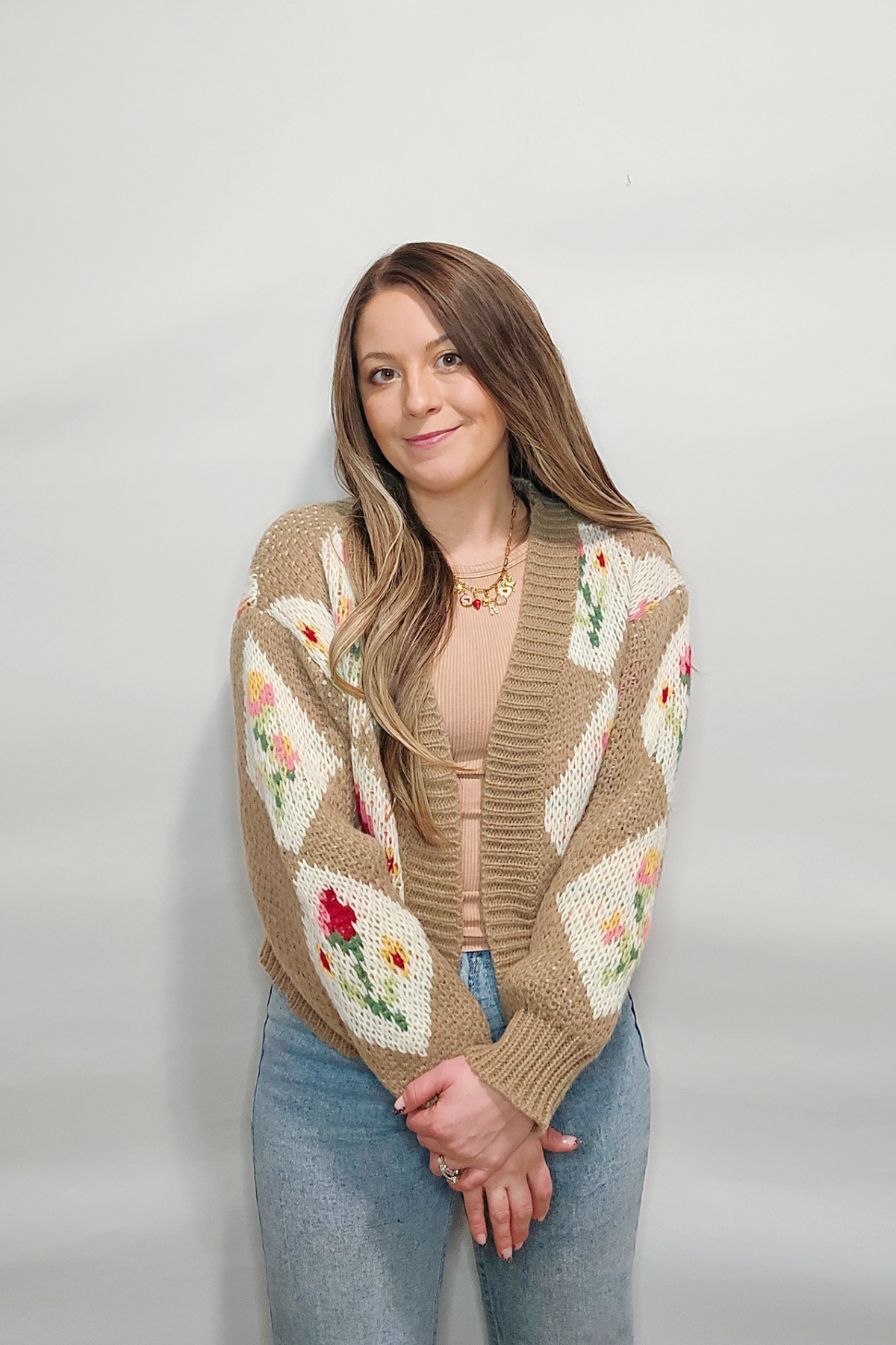 *50% OFF APPLIED AT CHECKOUT!* Romantic Bouquet Cropped Vintage Floral Cardigan