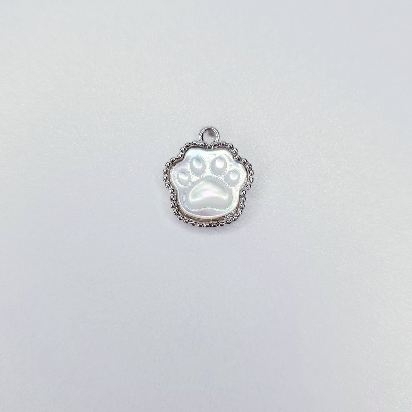 Real Platinum & 18K Gold Plated Shell Pet Dog Paw Charm