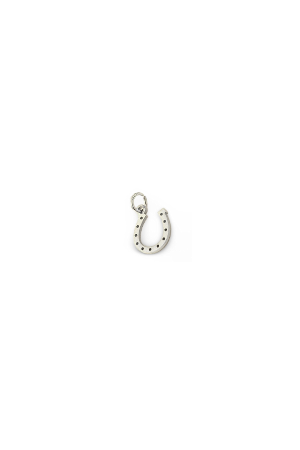 Stainless Steel 3D Cutout Lucky Horseshoe Charm
