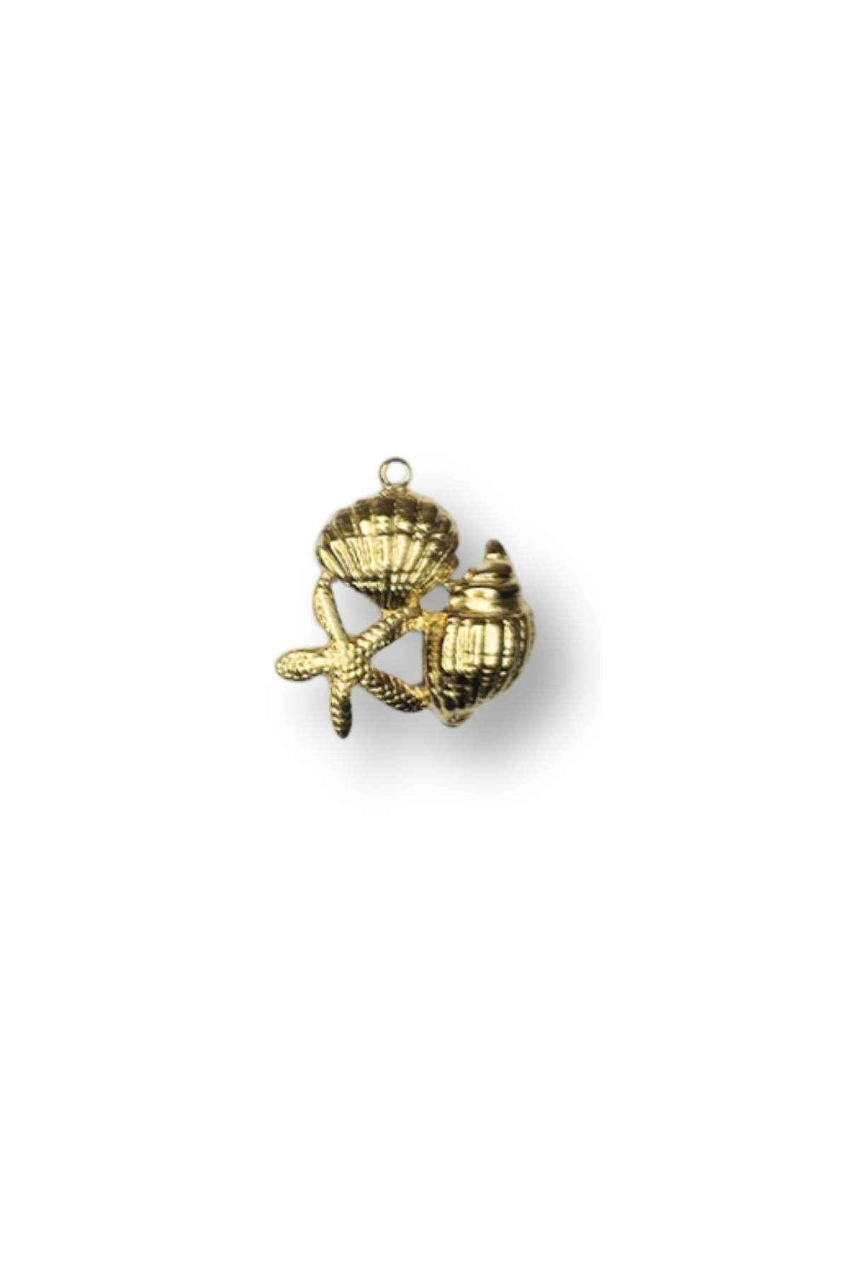 Stainless Steel 3D Ocean Beach Charm
