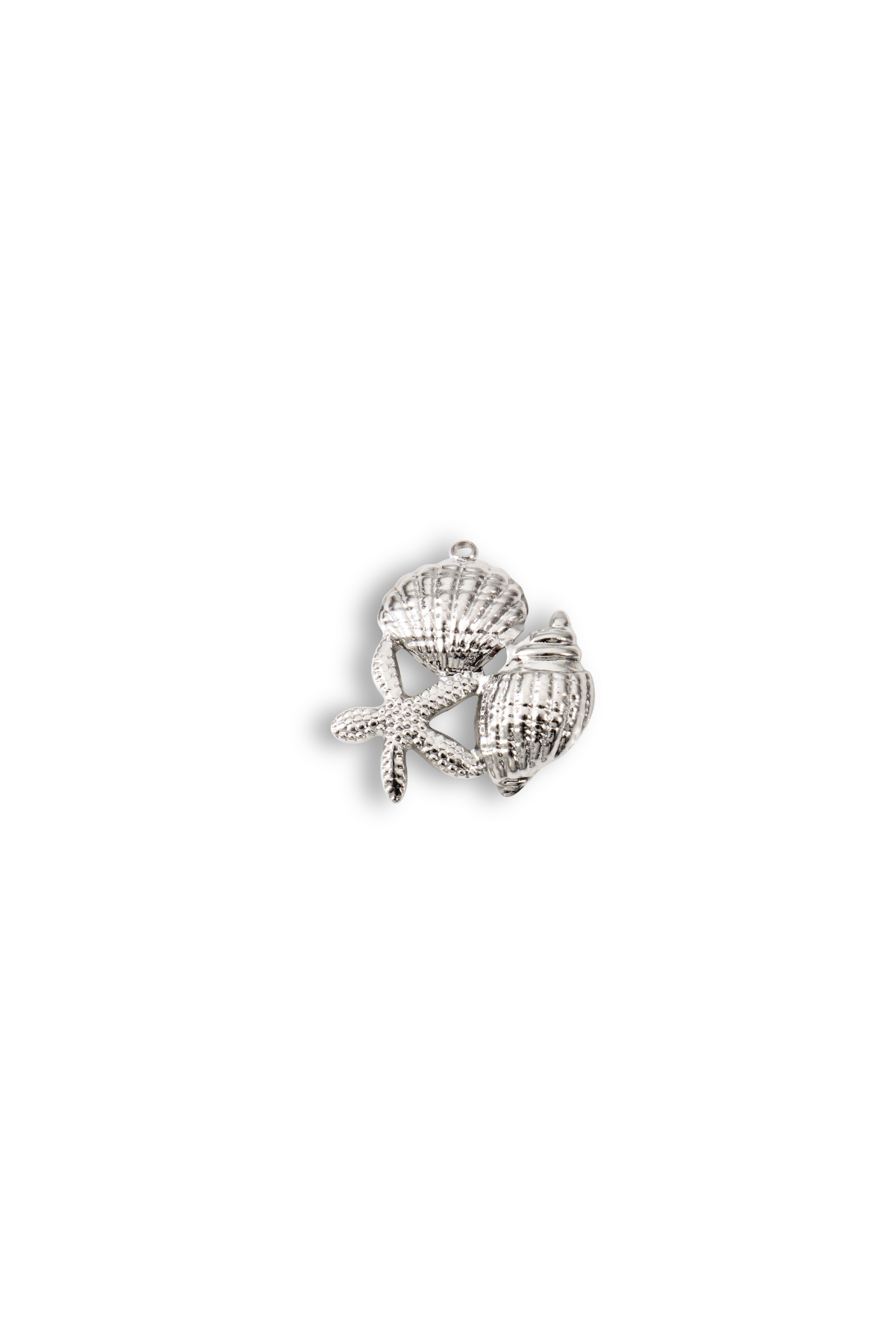 Stainless Steel 3D Ocean Beach Charm