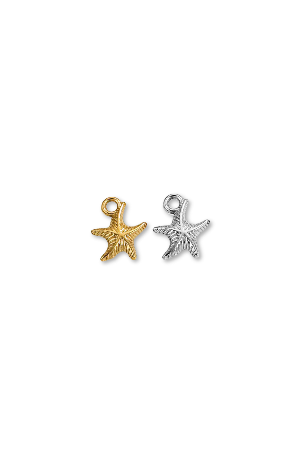 Stainless Steel 3D Ocean Starfish Charm