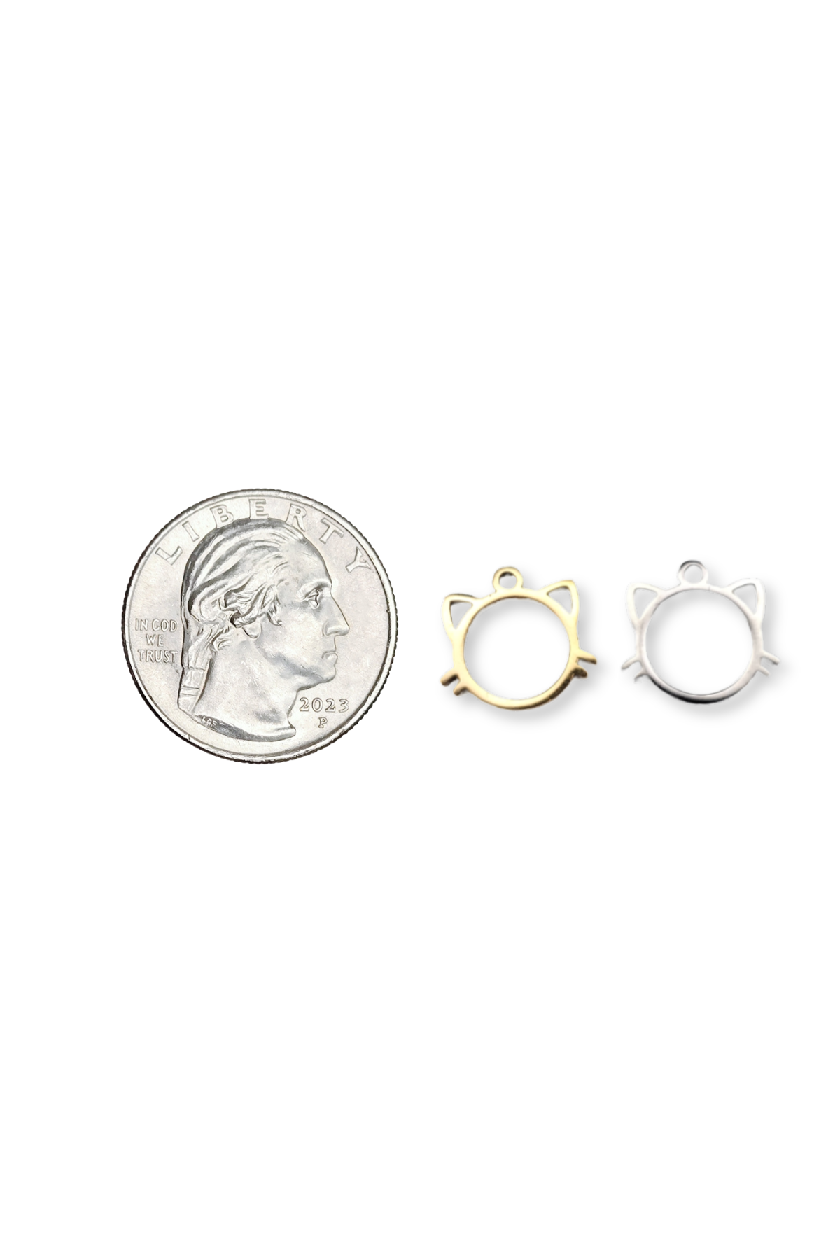 Stainless Steel Cut-Out Cat Charm