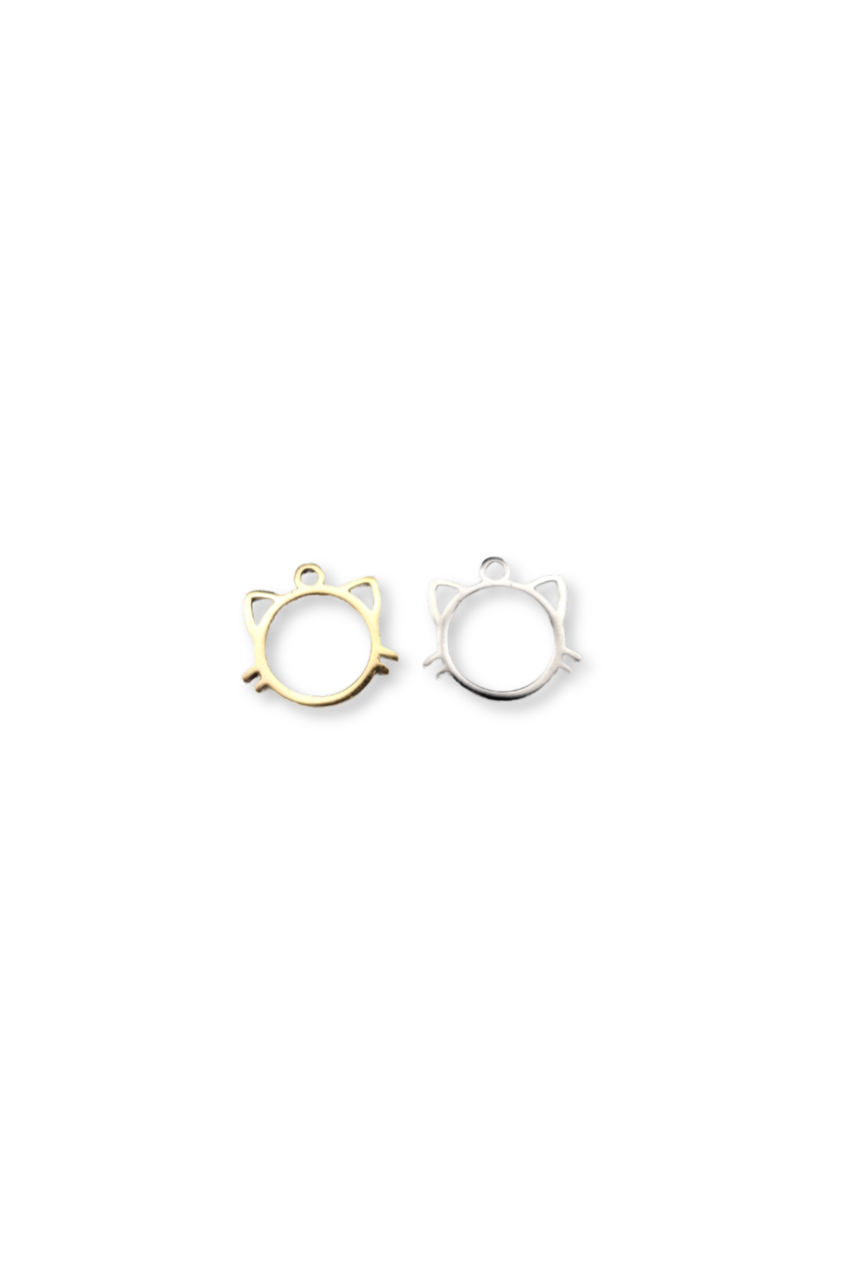 Stainless Steel Cut-Out Cat Charm
