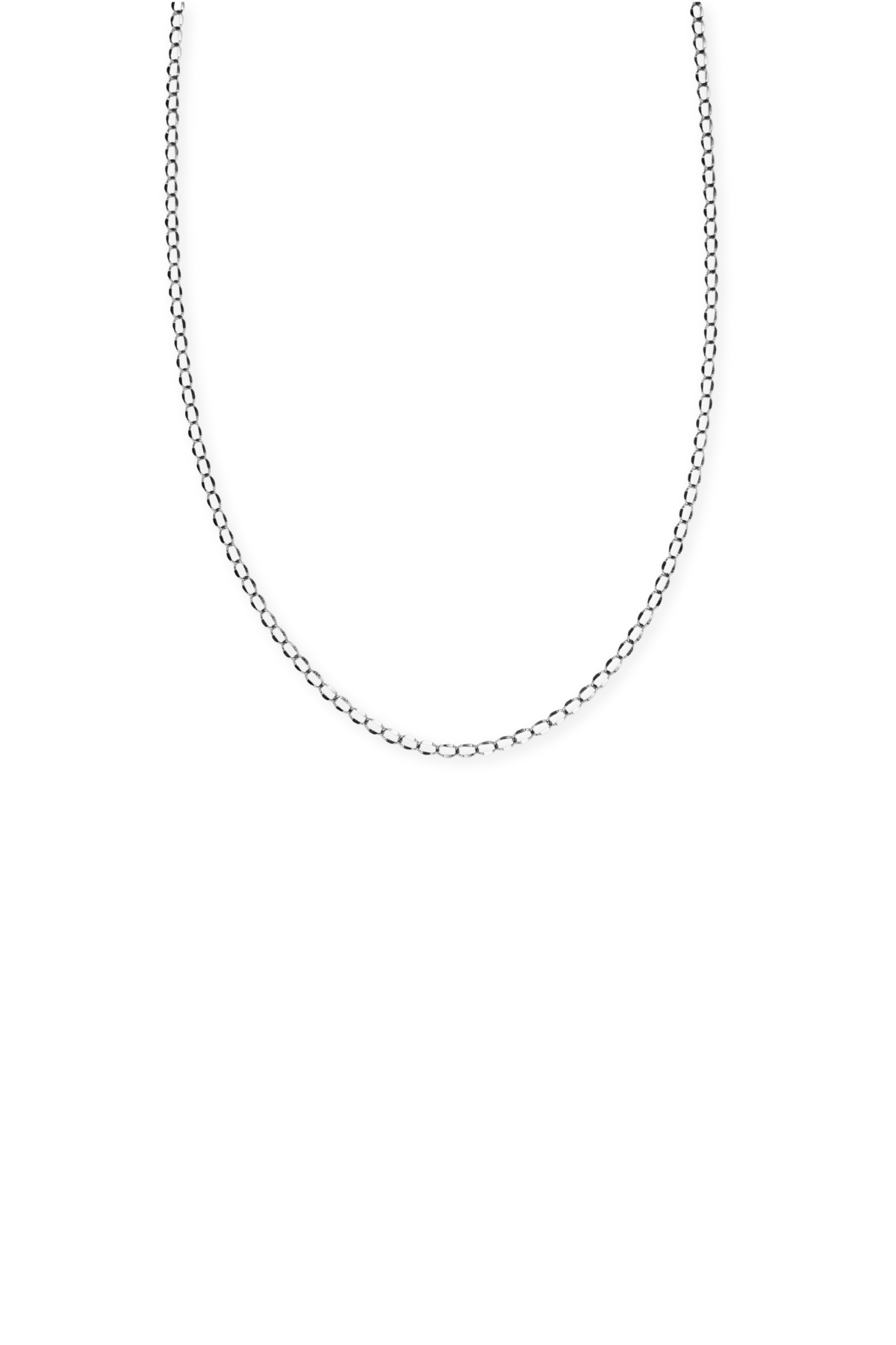 Stainless Steel Dainty Faceted Curb Link Chain Necklace- Gold or Silver!