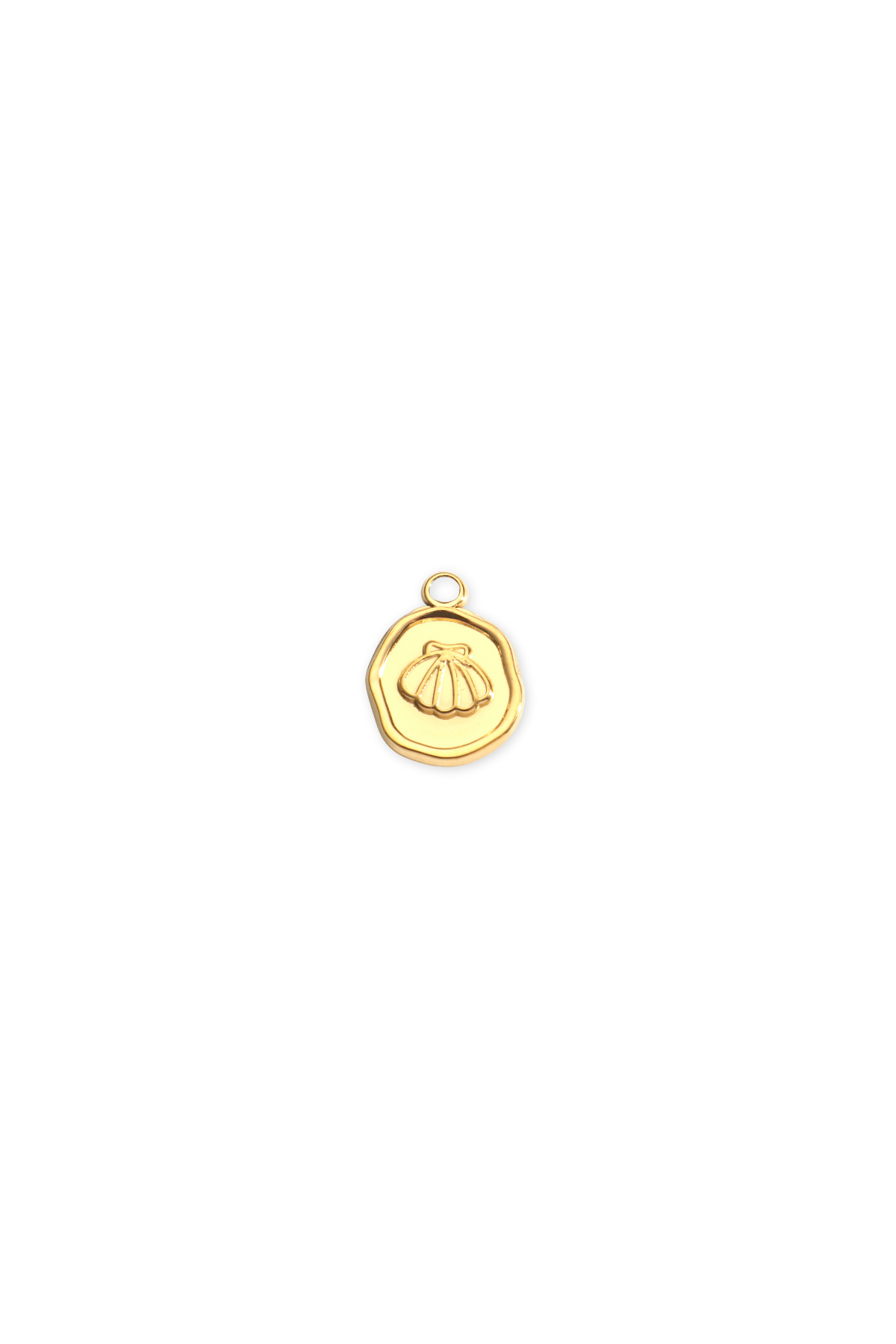 Stainless Steel Disk Shell Charm