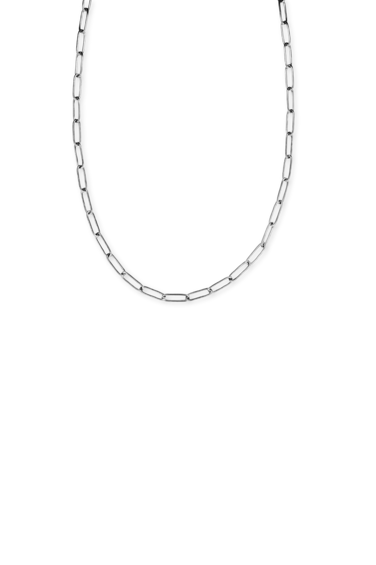 Stainless Steel Medium Paperclip Chain Necklace- Gold & Silver!