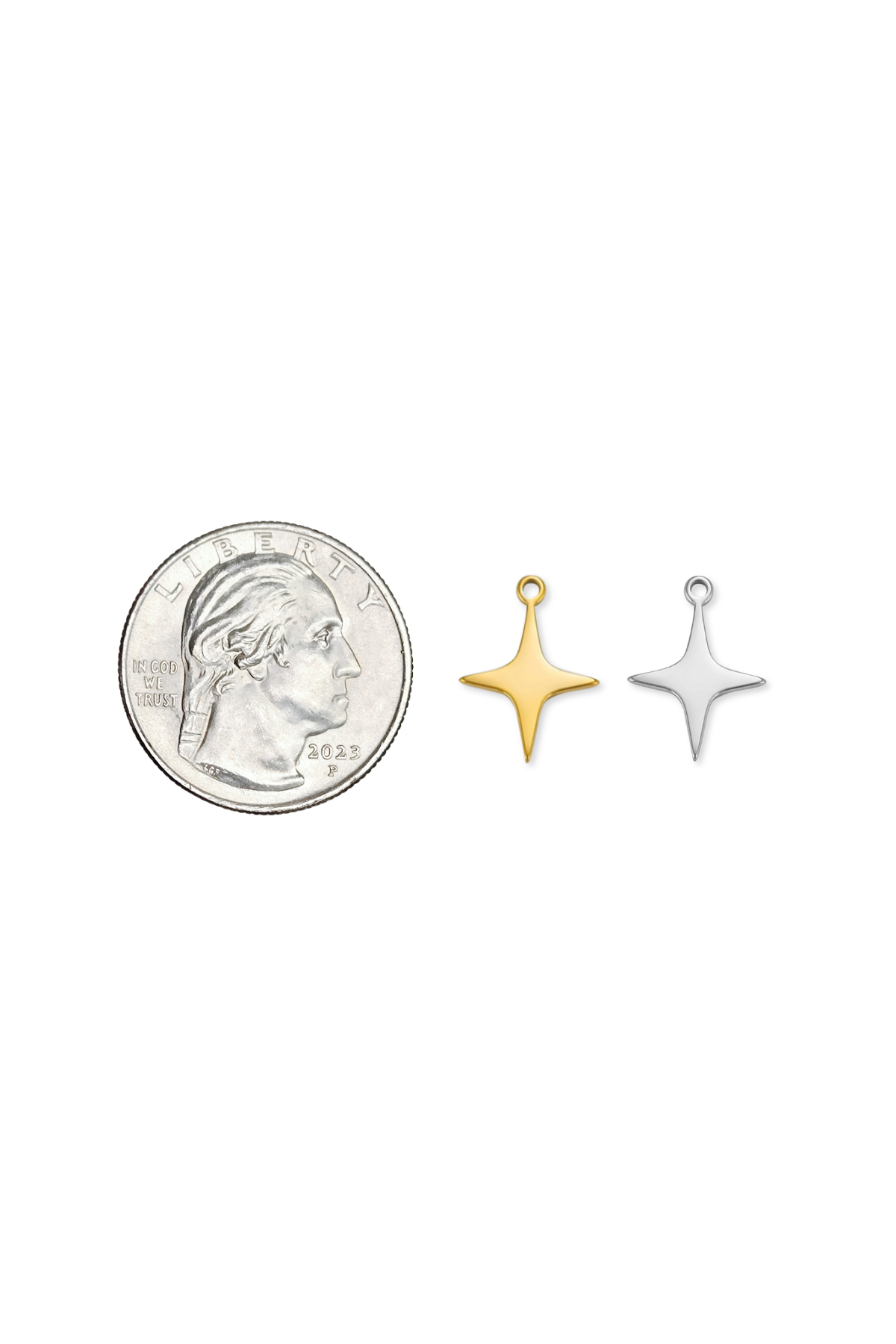 Stainless Steel Starburst Charm