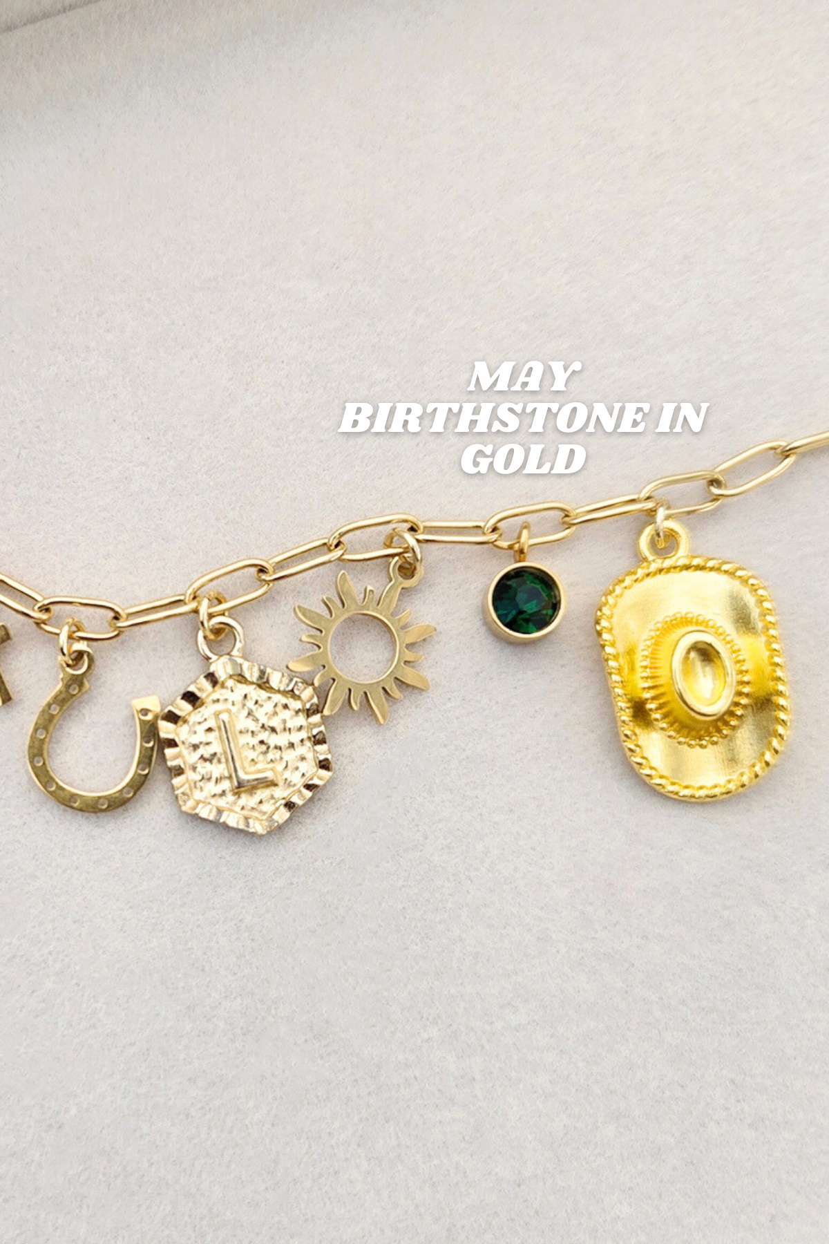 Stainless Steel Birthstone Charm