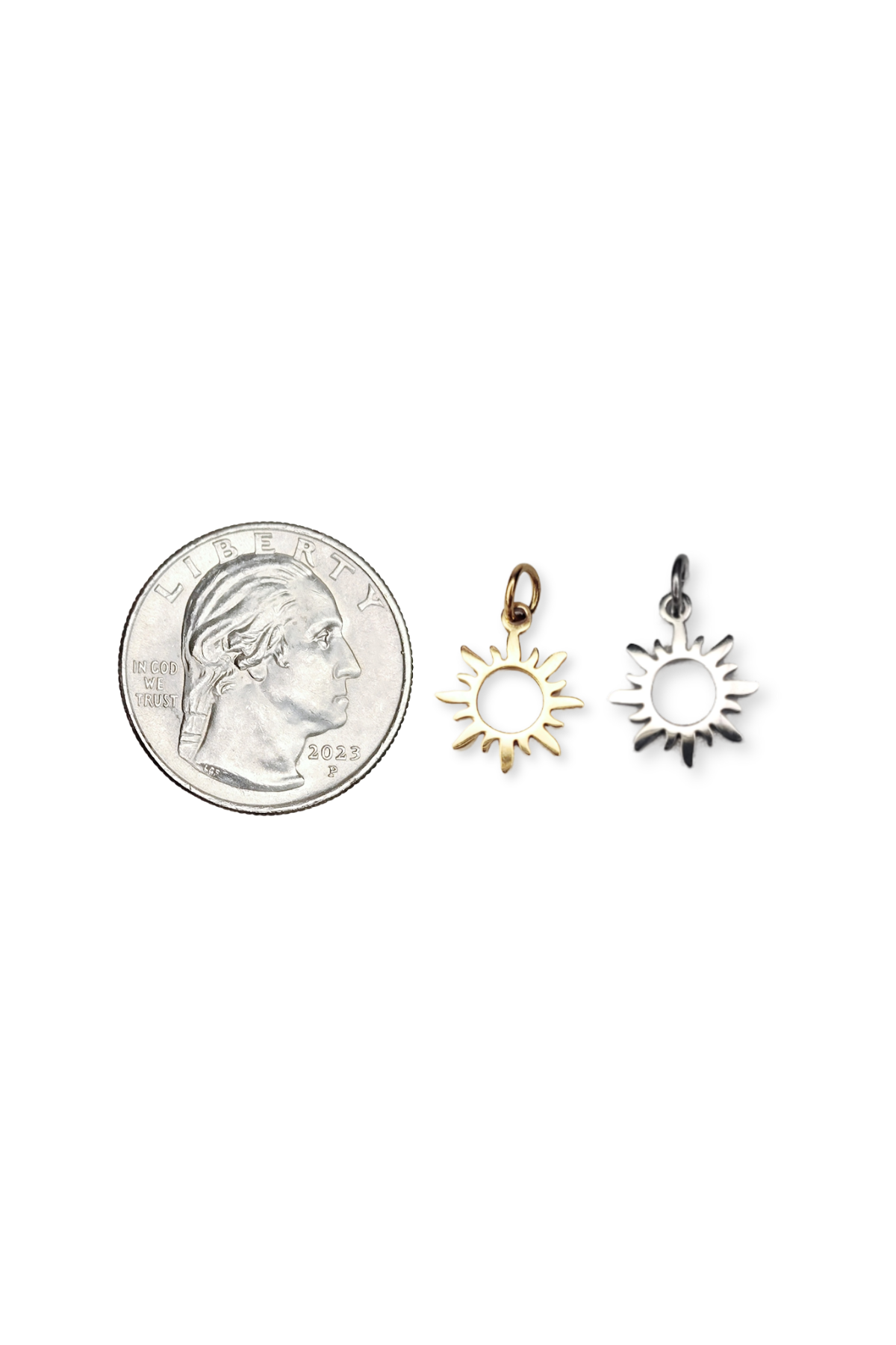 Stainless Steel Sun Charm