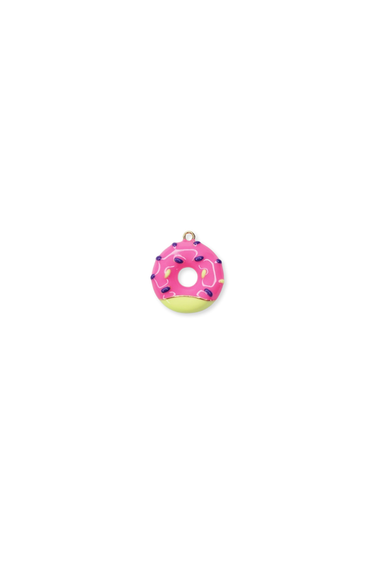 18K Real Gold Plated Enamel Donut Charm