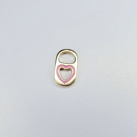 14K Gold Filled Heart Cut-Out Soda Tab Charm