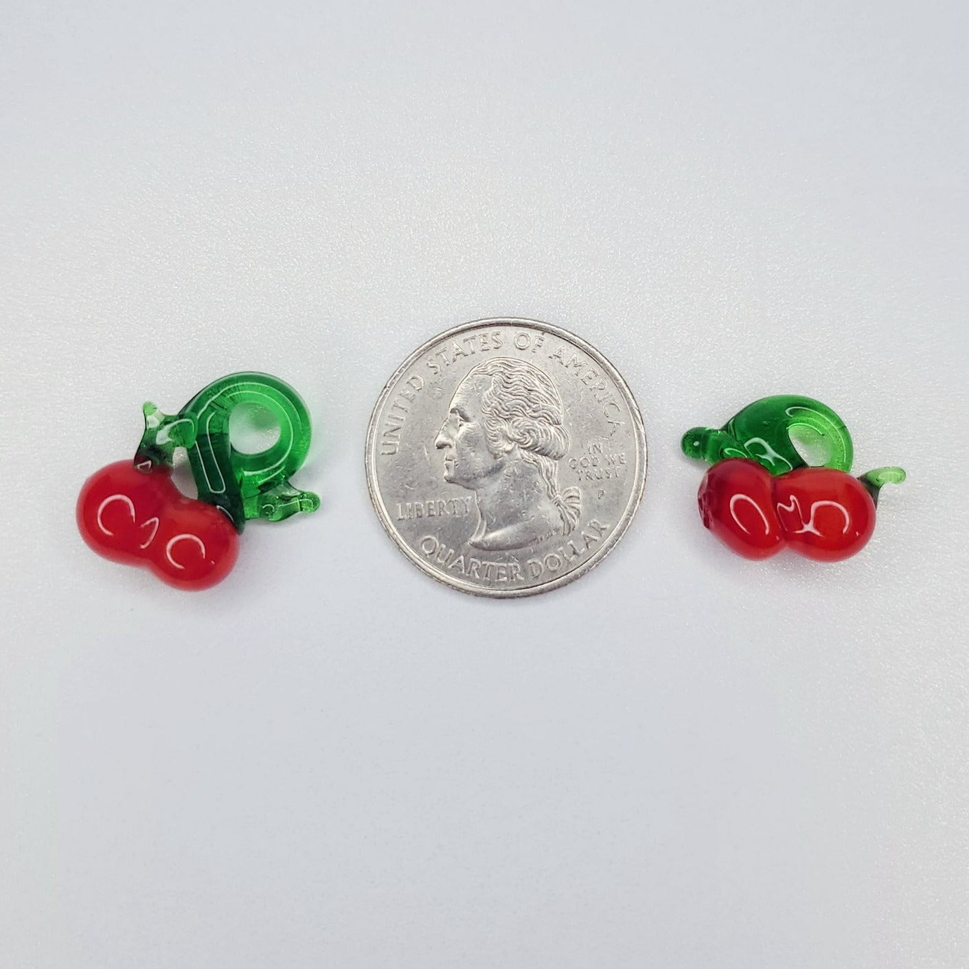 Glass Cherry Fruit Charm