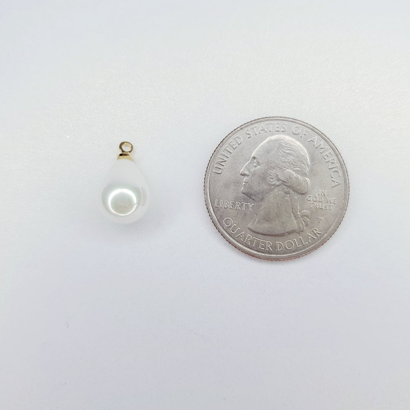 Dainty Seashell Pearl Teardrop Charm