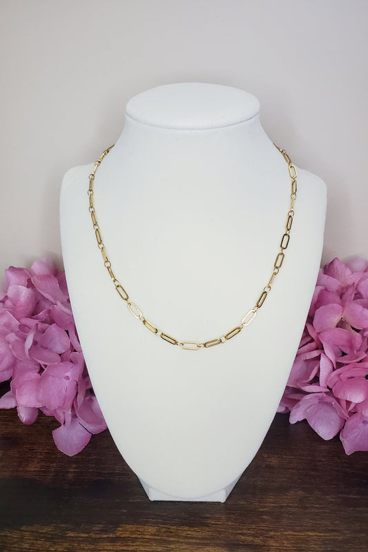 Stainless Steel 18.5" Paperclip Link Cable Chain Necklace