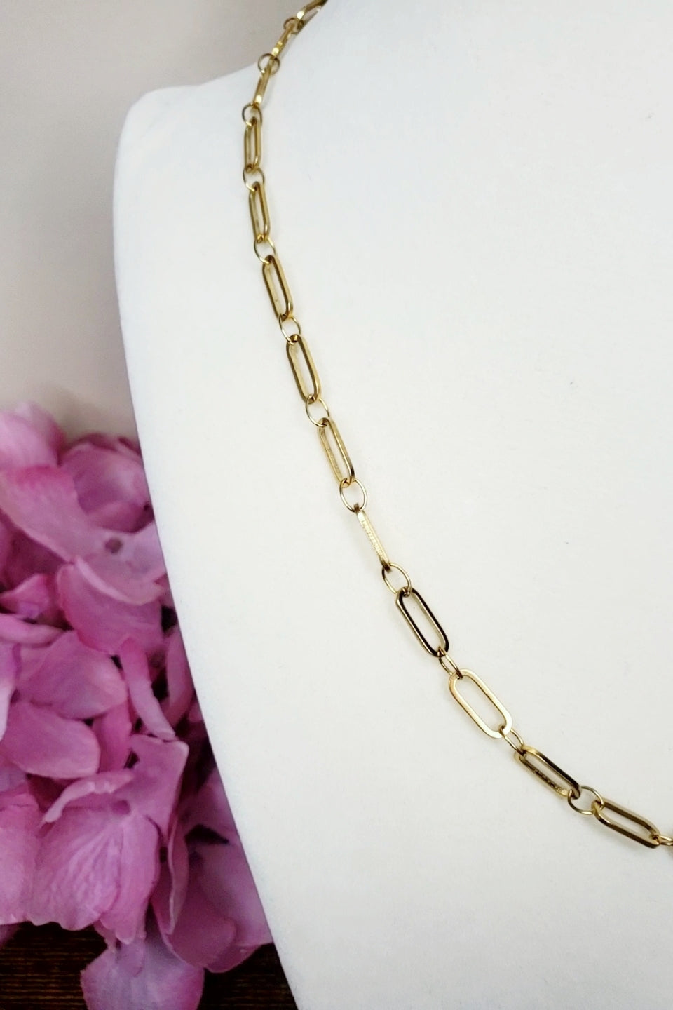 Stainless Steel 18.5" Paperclip Link Cable Chain Necklace