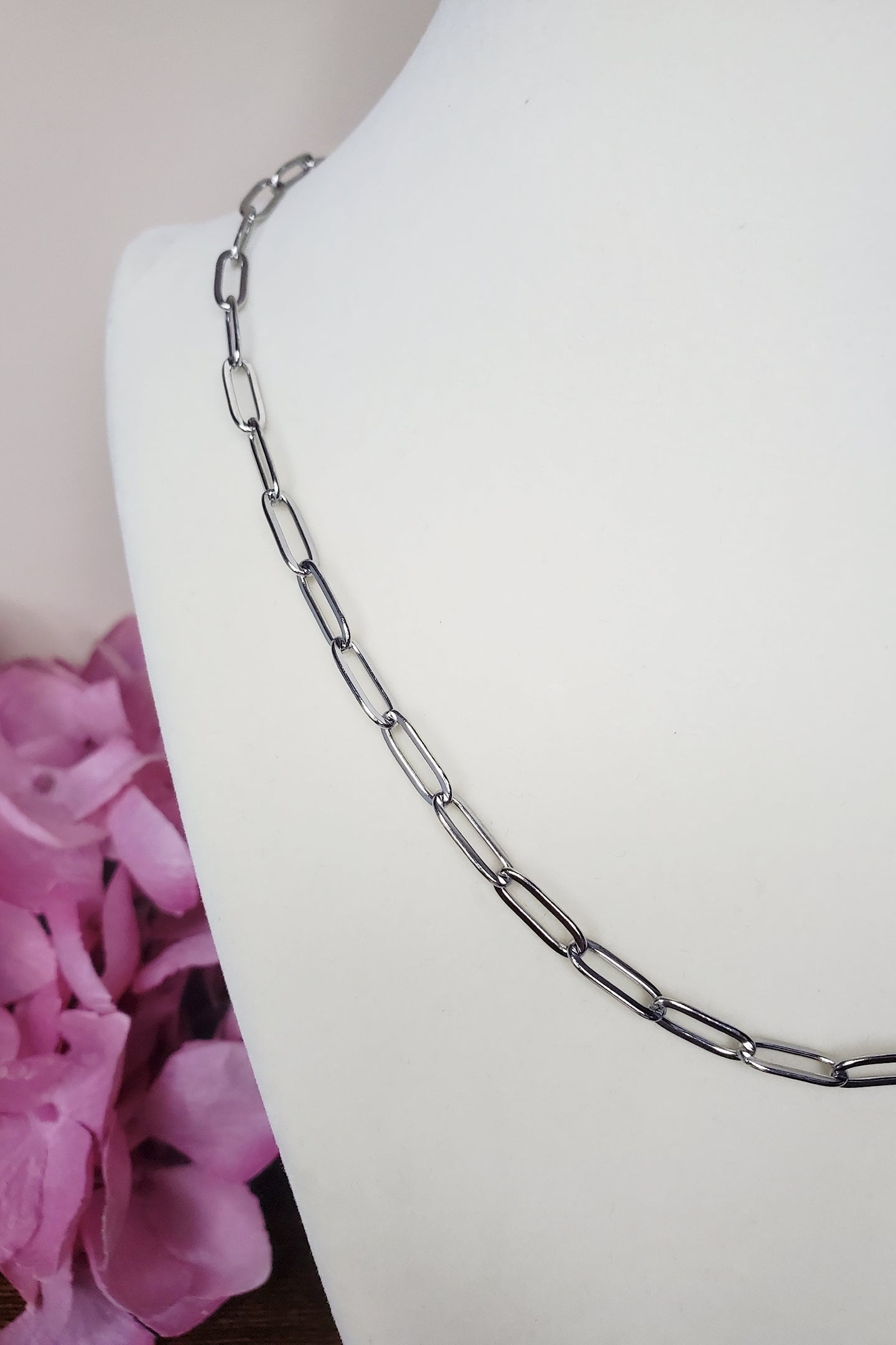 Stainless Steel 20" & 17.7" Paperclip Link Chain Necklace- Available In Gold & Silver!