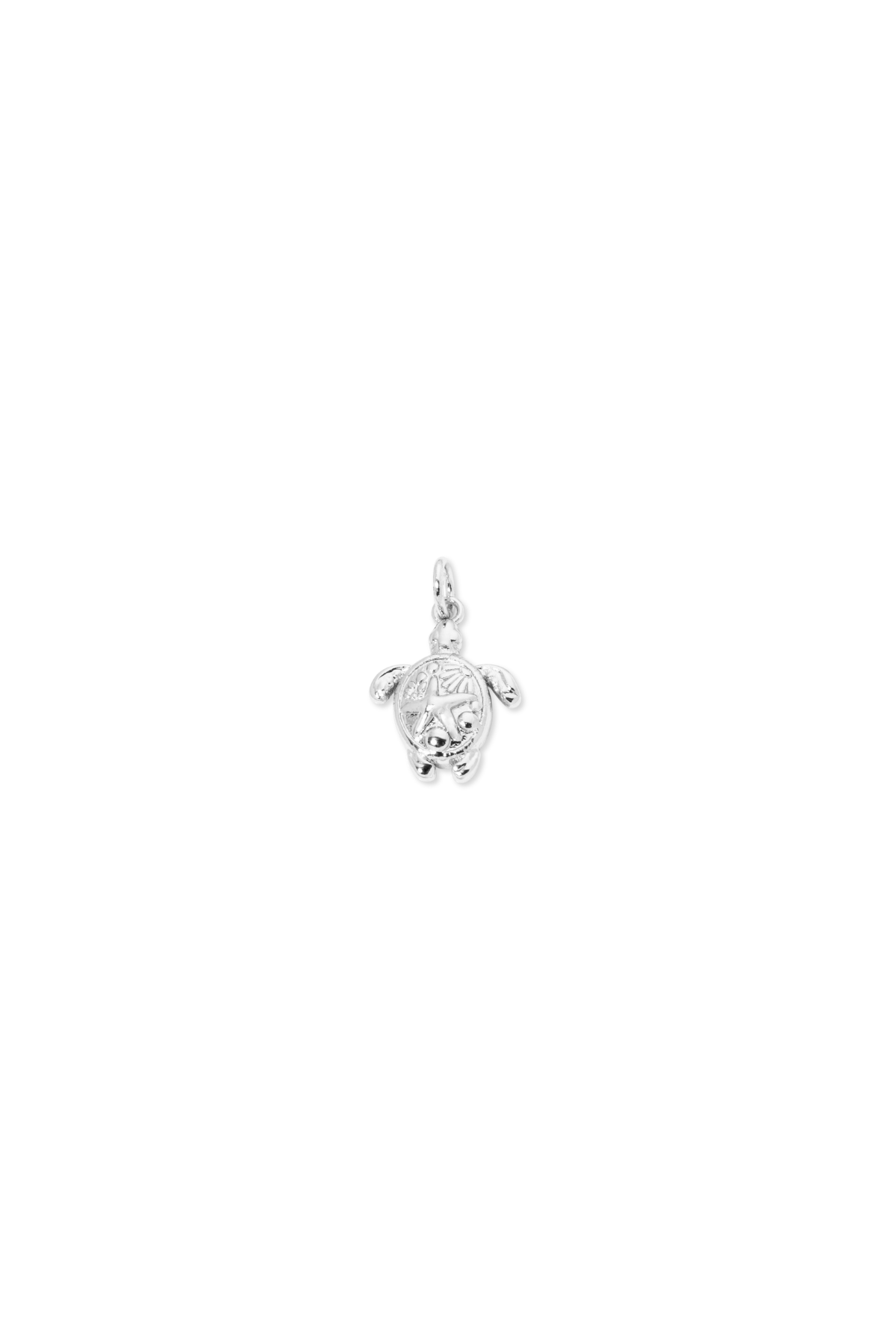 Embossed Beach Starfish Turtle Charm
