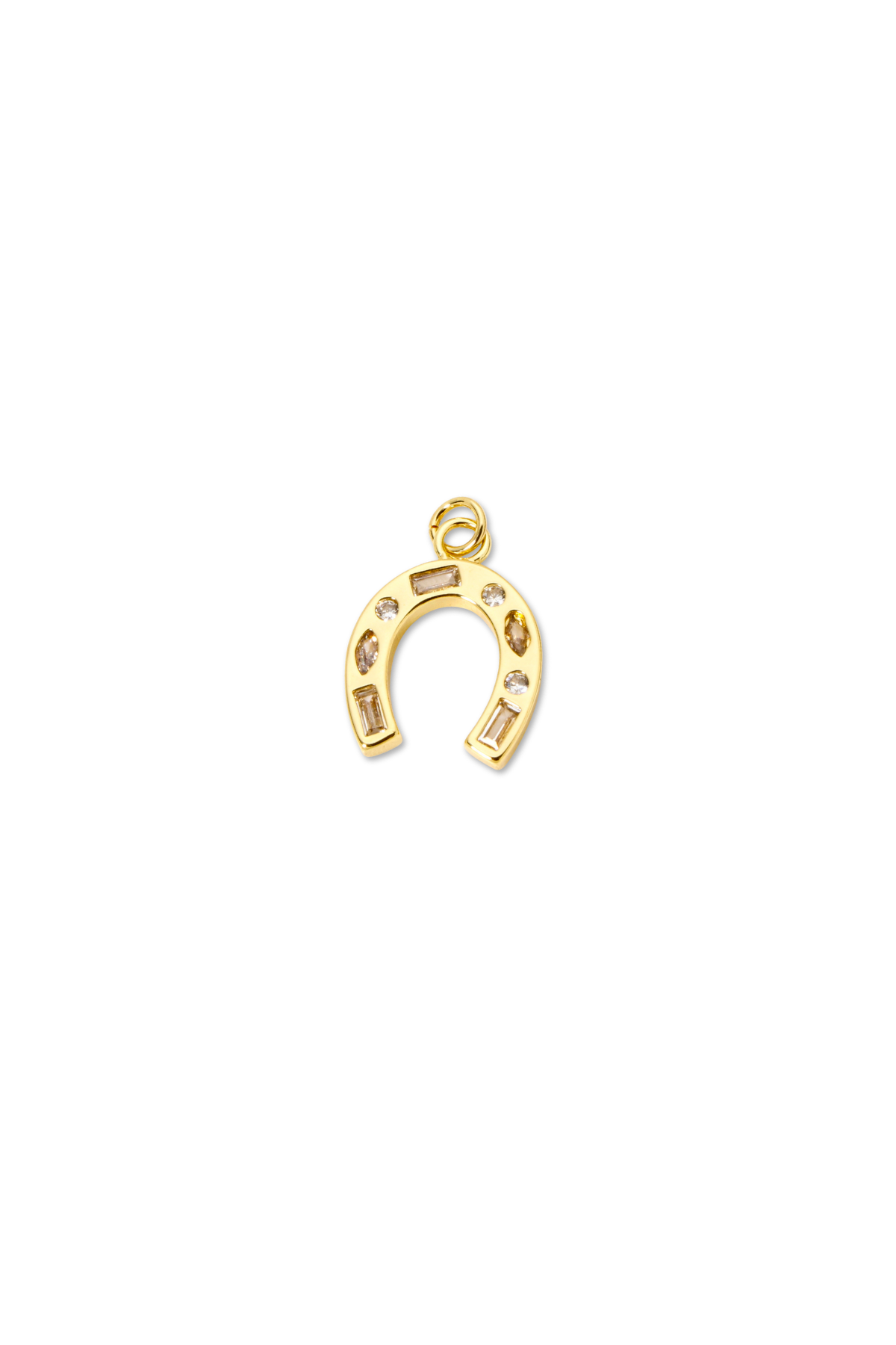 Assorted CZ Large Lucky Horseshoe Charm