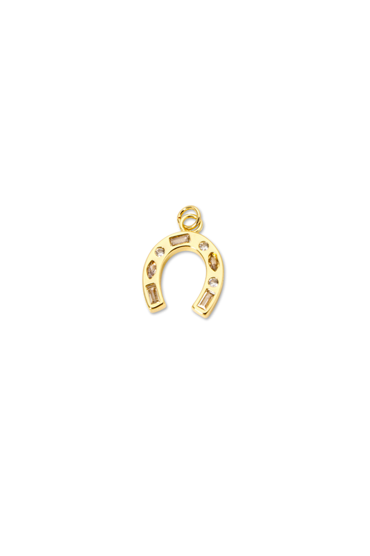 Assorted CZ Large Lucky Horseshoe Charm